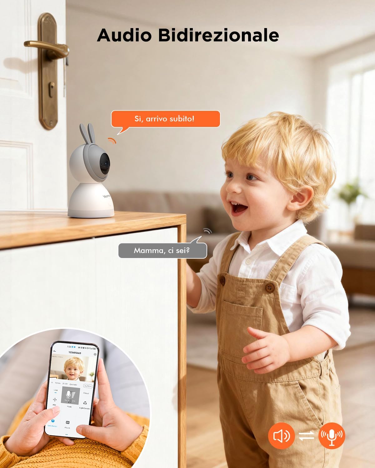 Baby Monitor 2K con Schermo IPS 5'' e APP Mobile - immagine 8