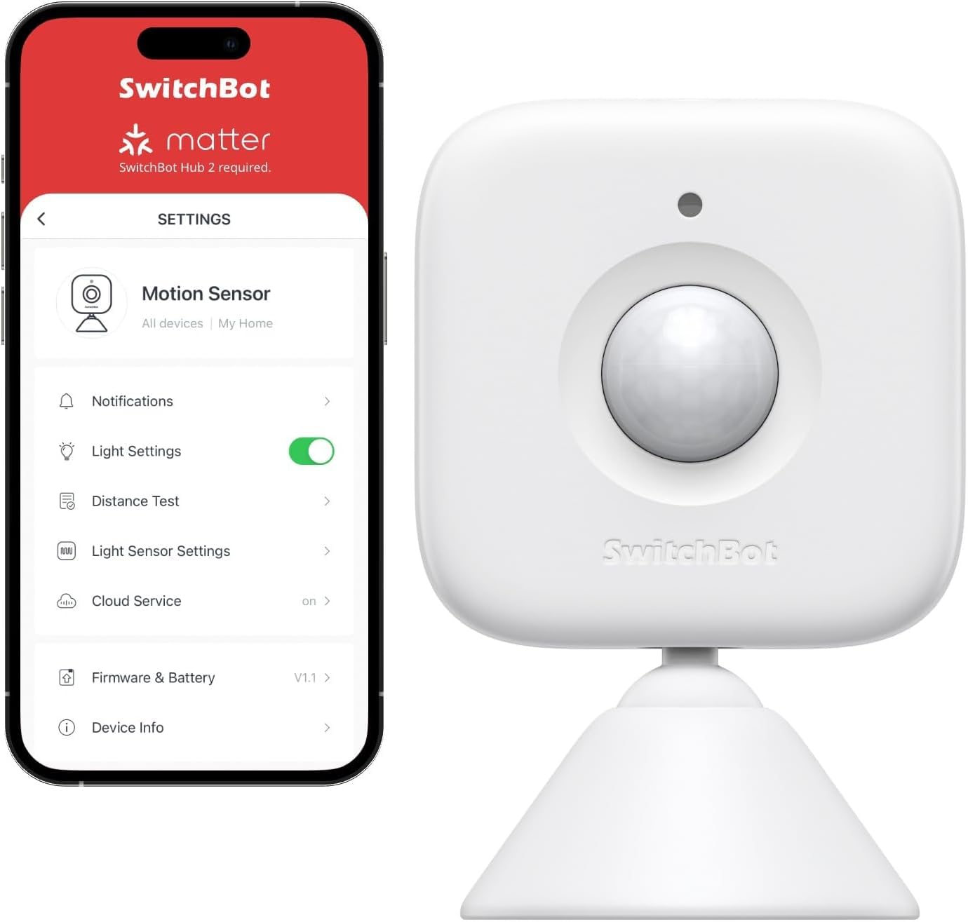 Switchbot Smart Motion Door Sensor - Allarme PIR, Bianco