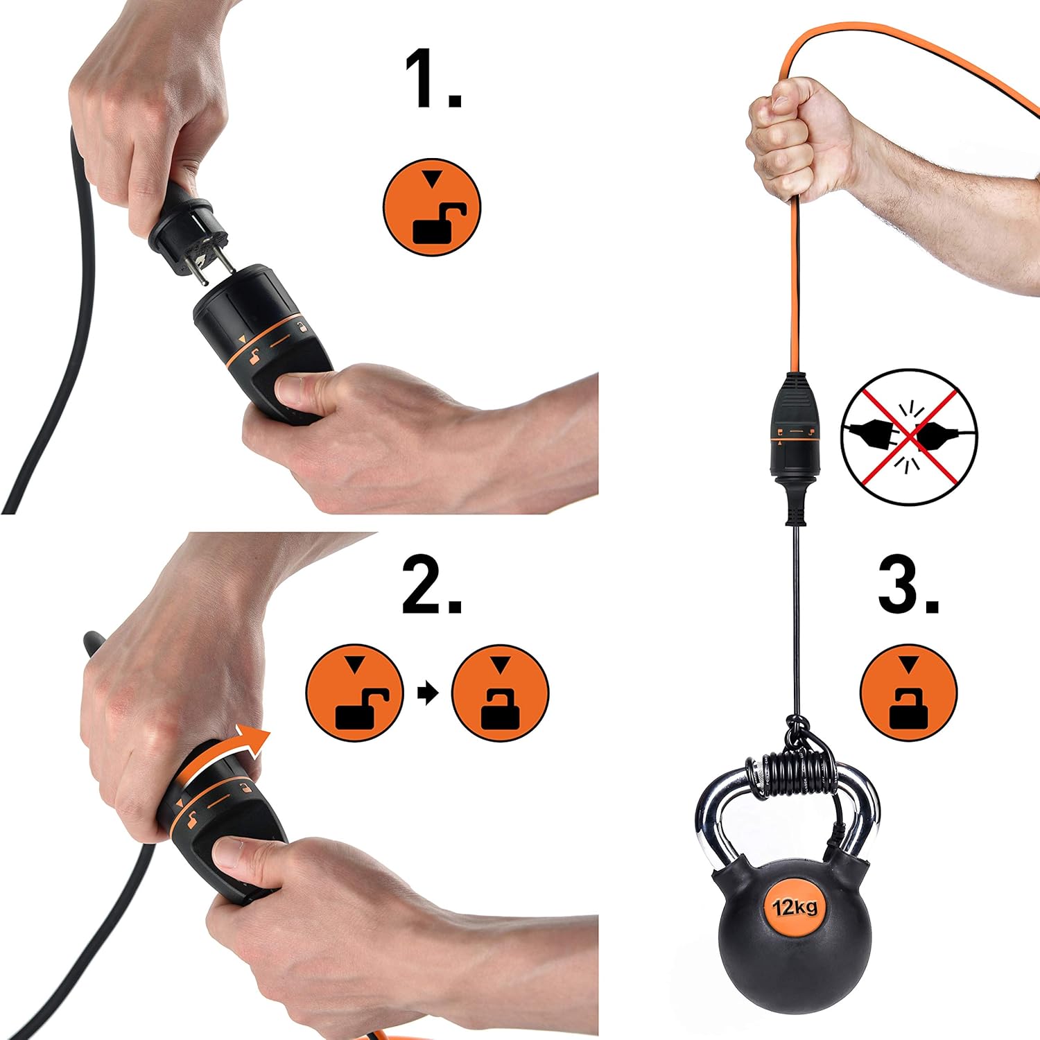 Electraline 46151 Splitter 3 Prese Schuko Electralock IP44 - immagine 4