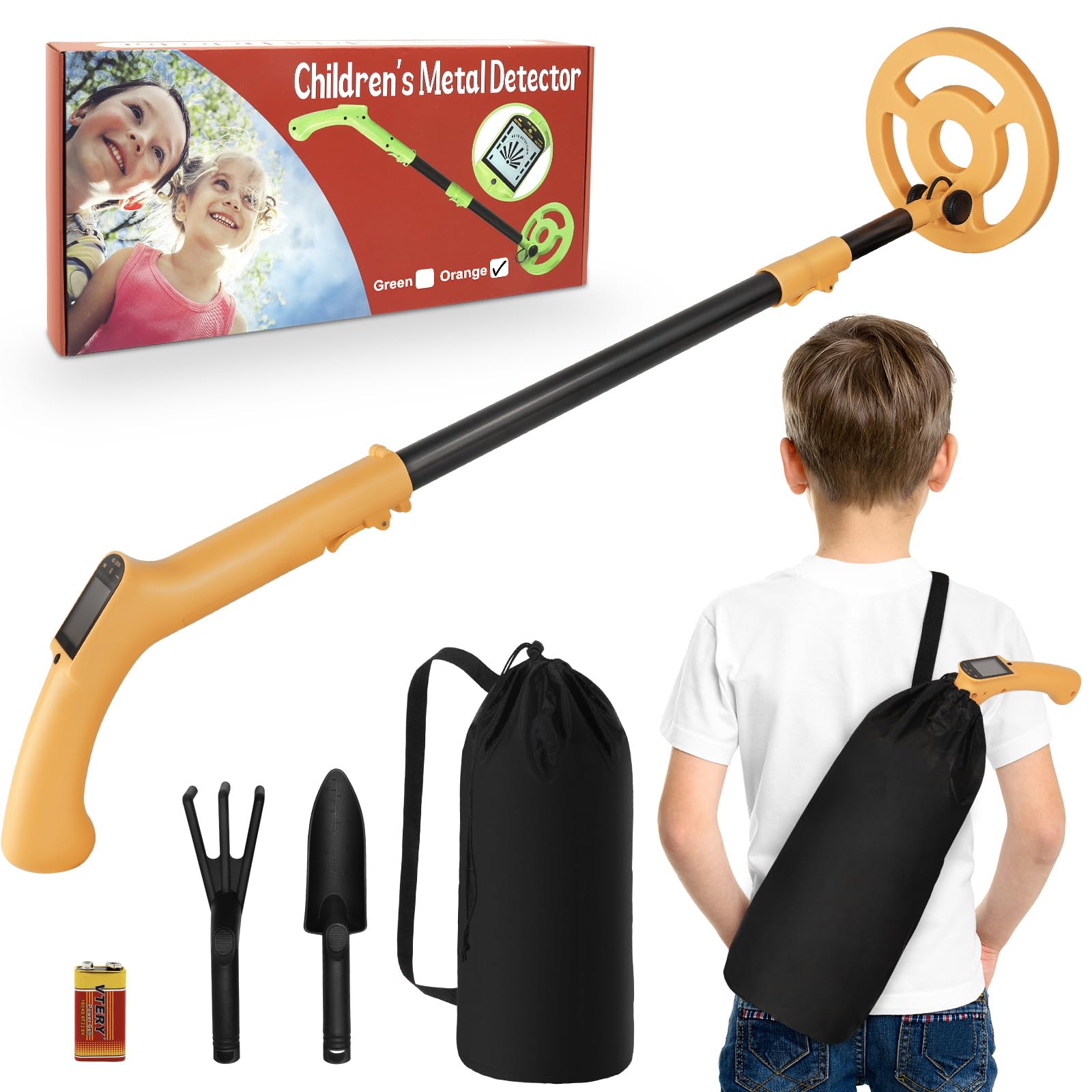 Metal Detector per Bambini con Display LCD, Arancione