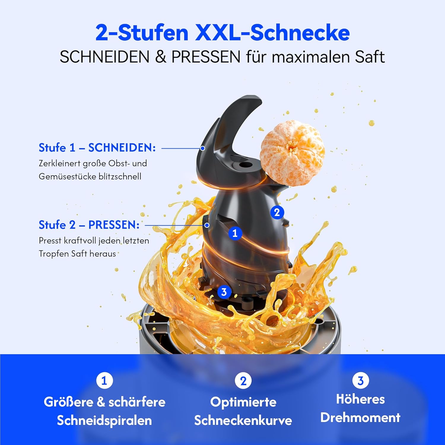 B Megajuicy 150 mm XL - Slow Juicer 300W - immagine 3