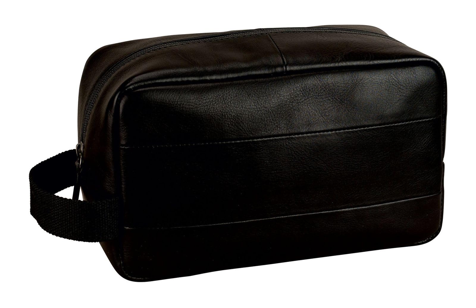 LEONHARD HEYDEN Pelle borsa da toilette Hamburg Washbag Black nero