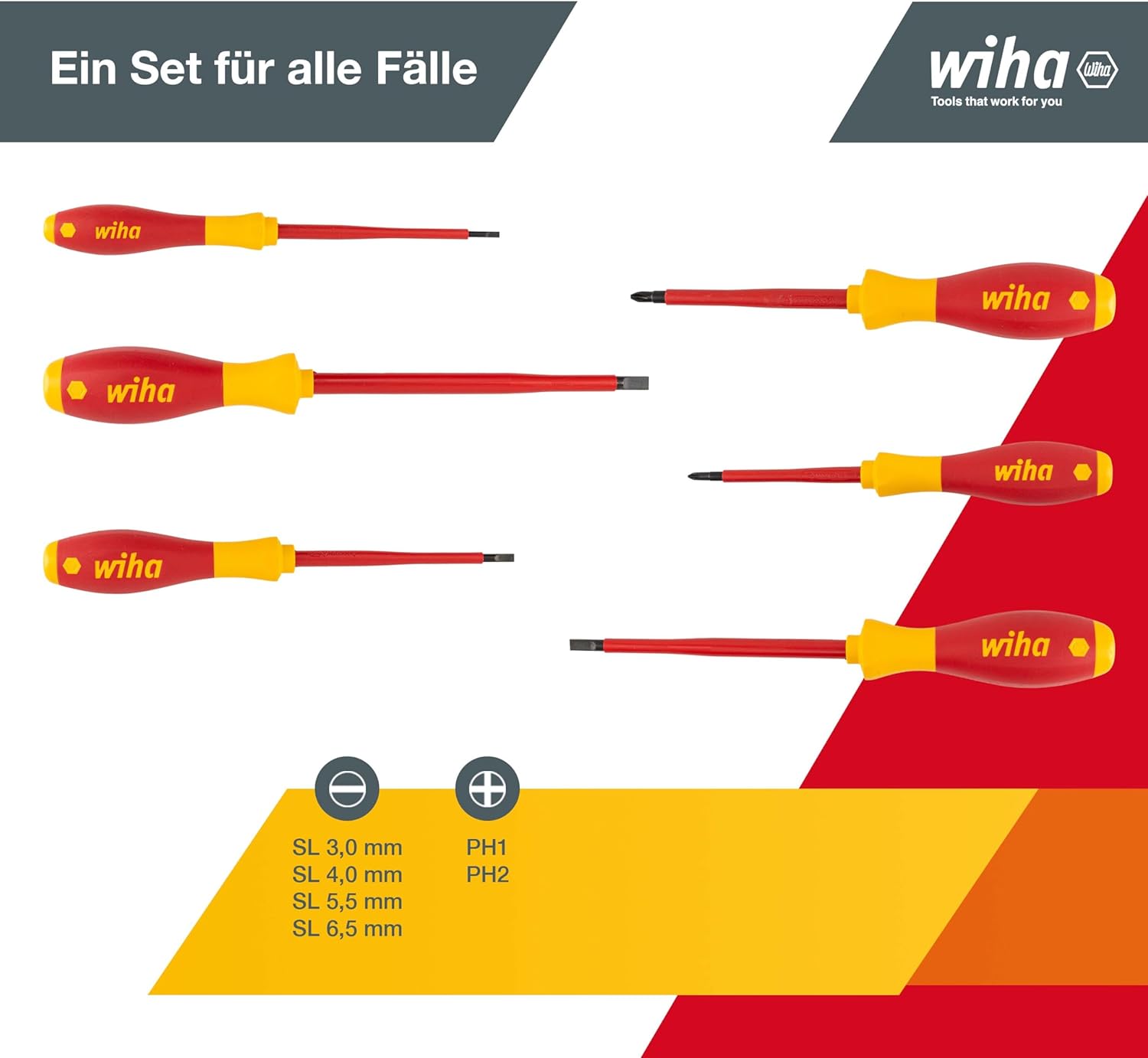 Wiha Set Cacciaviti SoftFinish® electric, 6 pezzi - immagine 3