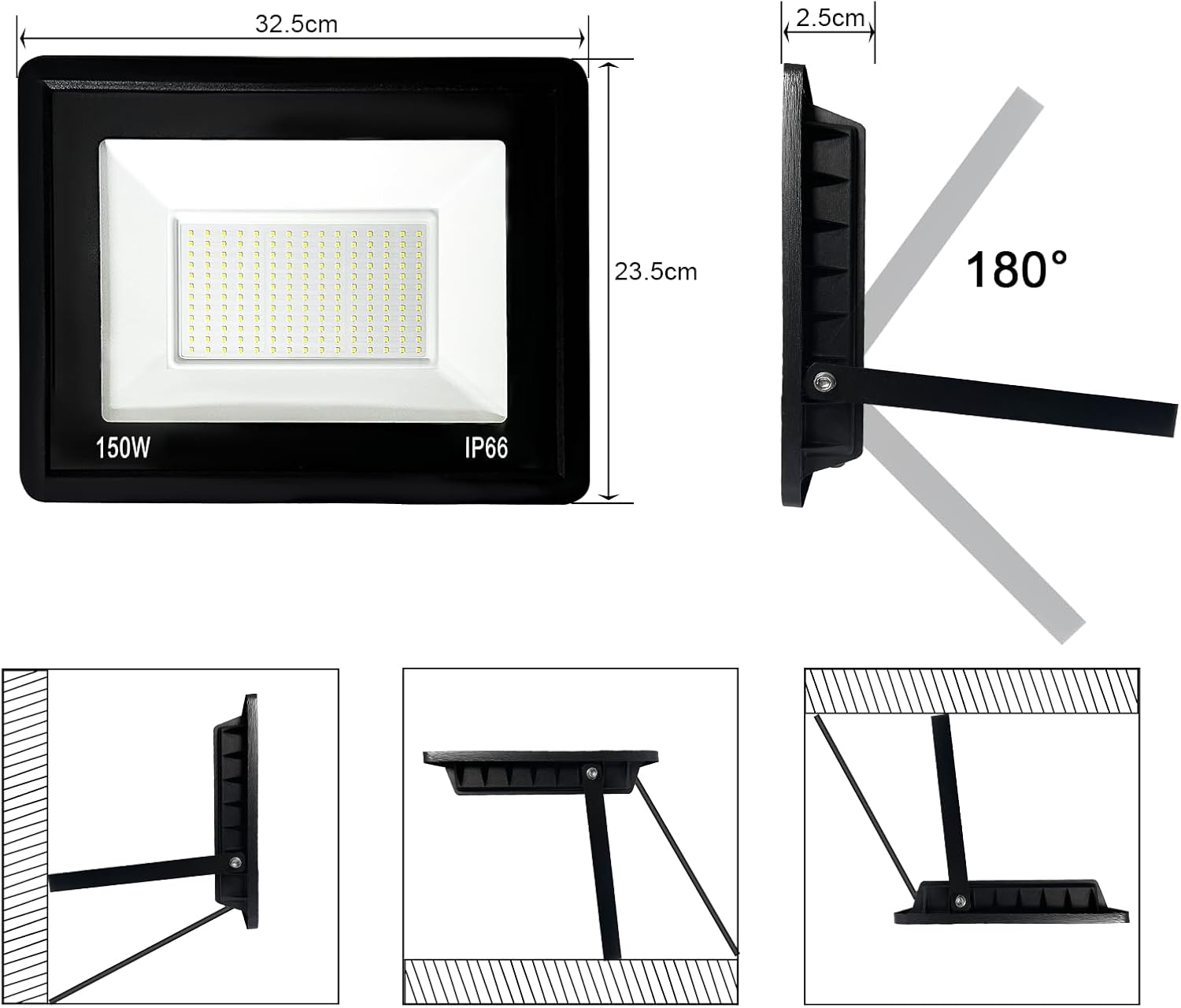 Eleganted Faretto LED da Esterno 150W 6500K - immagine 3