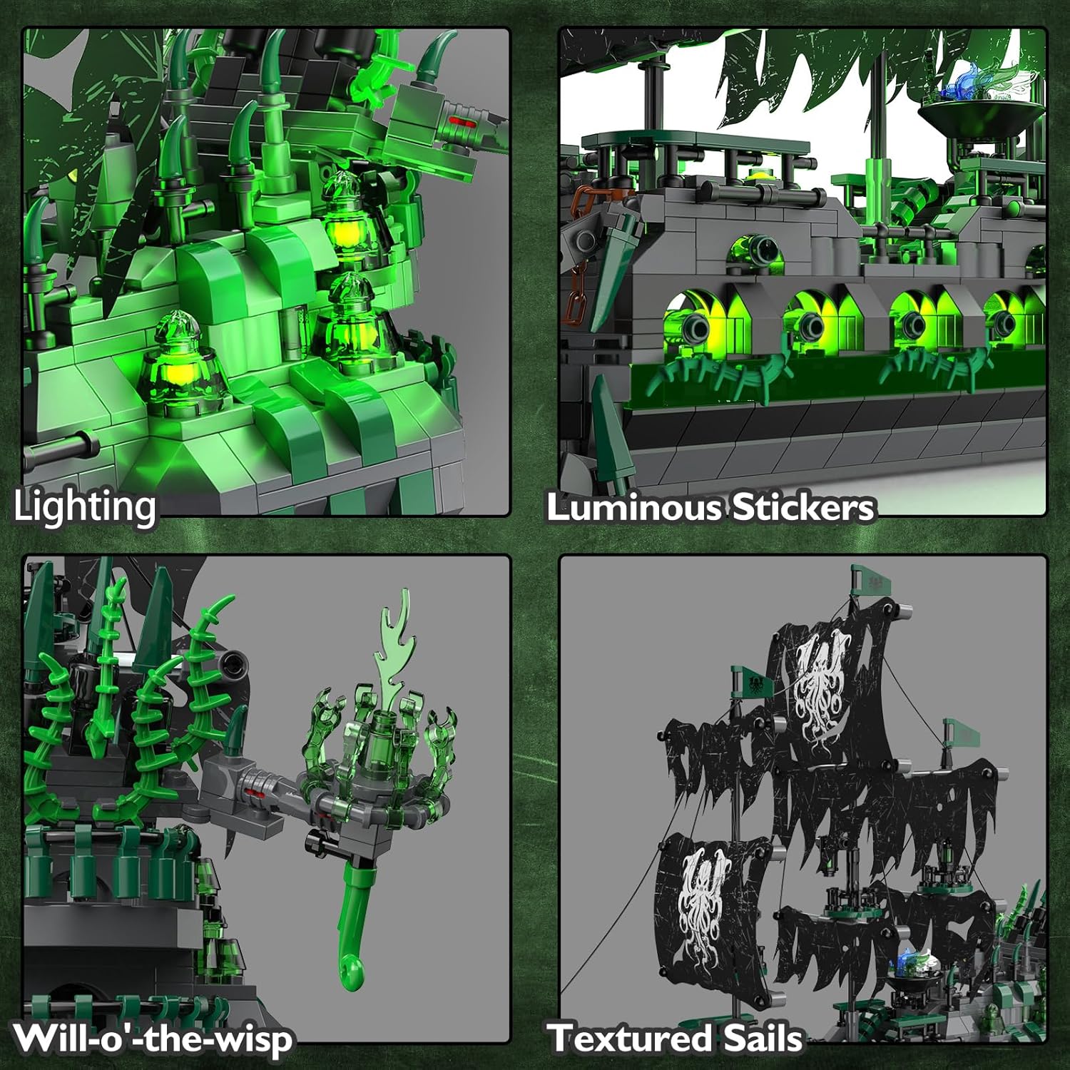 Jmbricklayer Nave Pirati con Luci 40001 - Modello Olandese - immagine 4