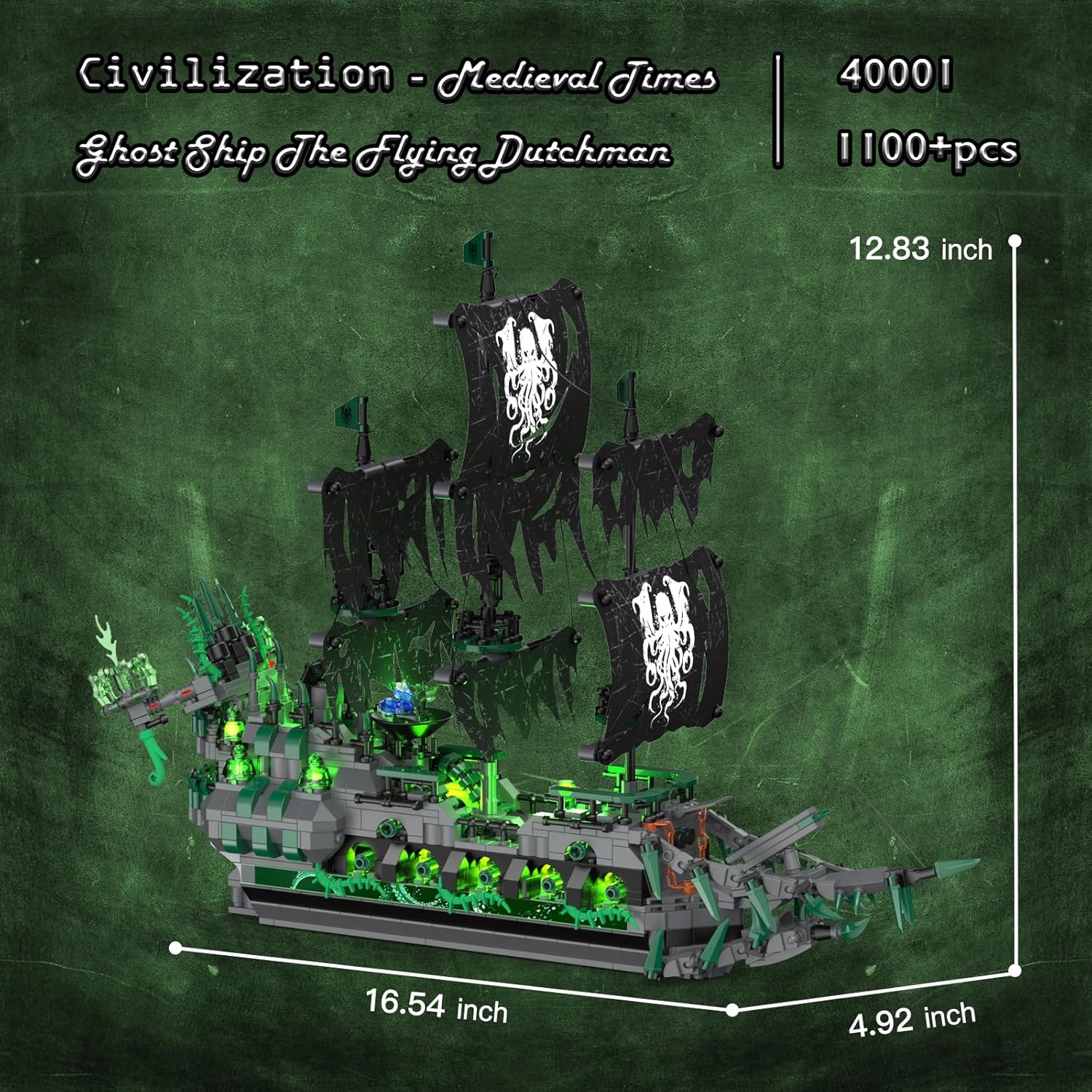 Jmbricklayer Nave Pirati con Luci 40001 - Modello Olandese - immagine 5