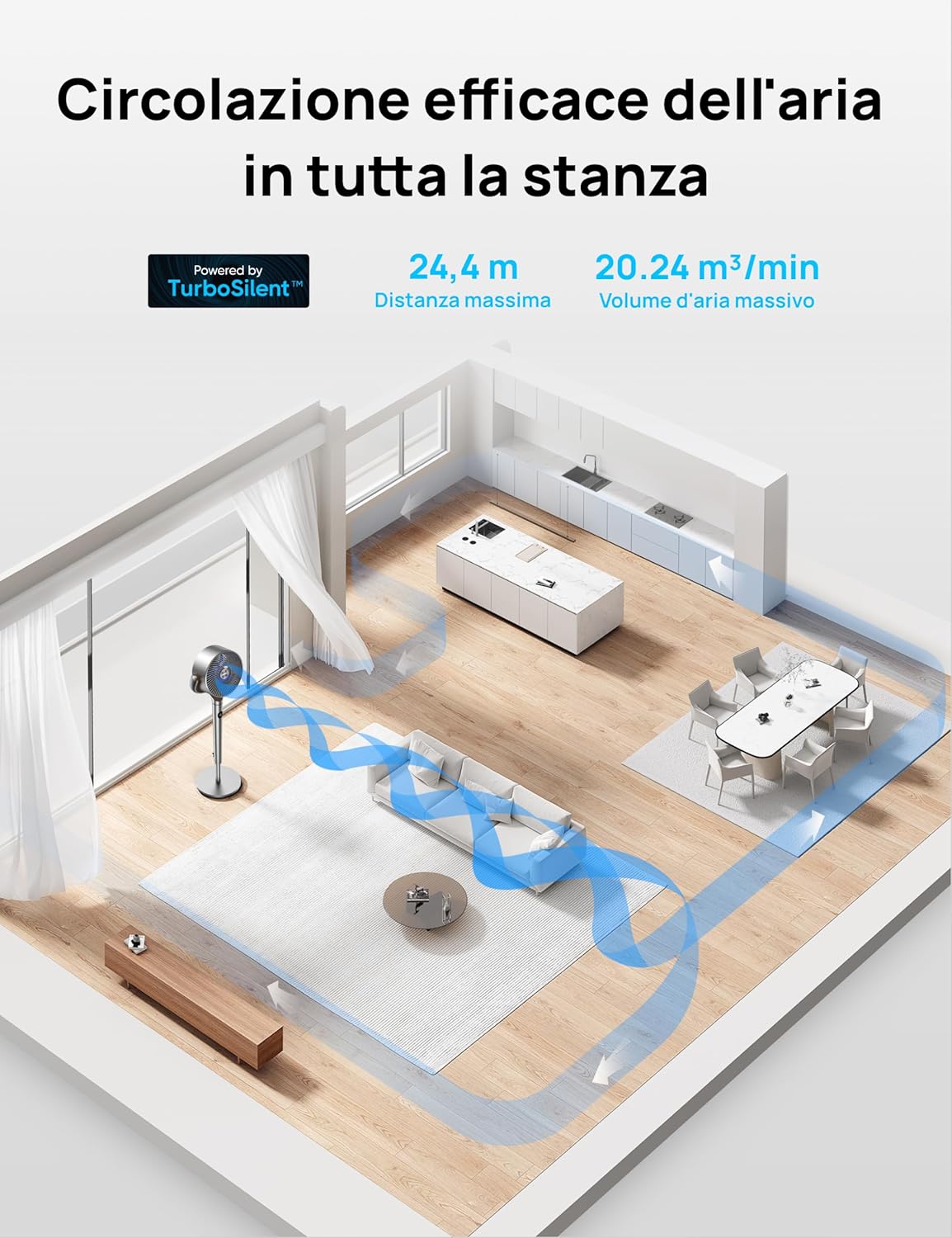 Dreo Ventilatore a Piantana Silenzioso 23dB - immagine 3