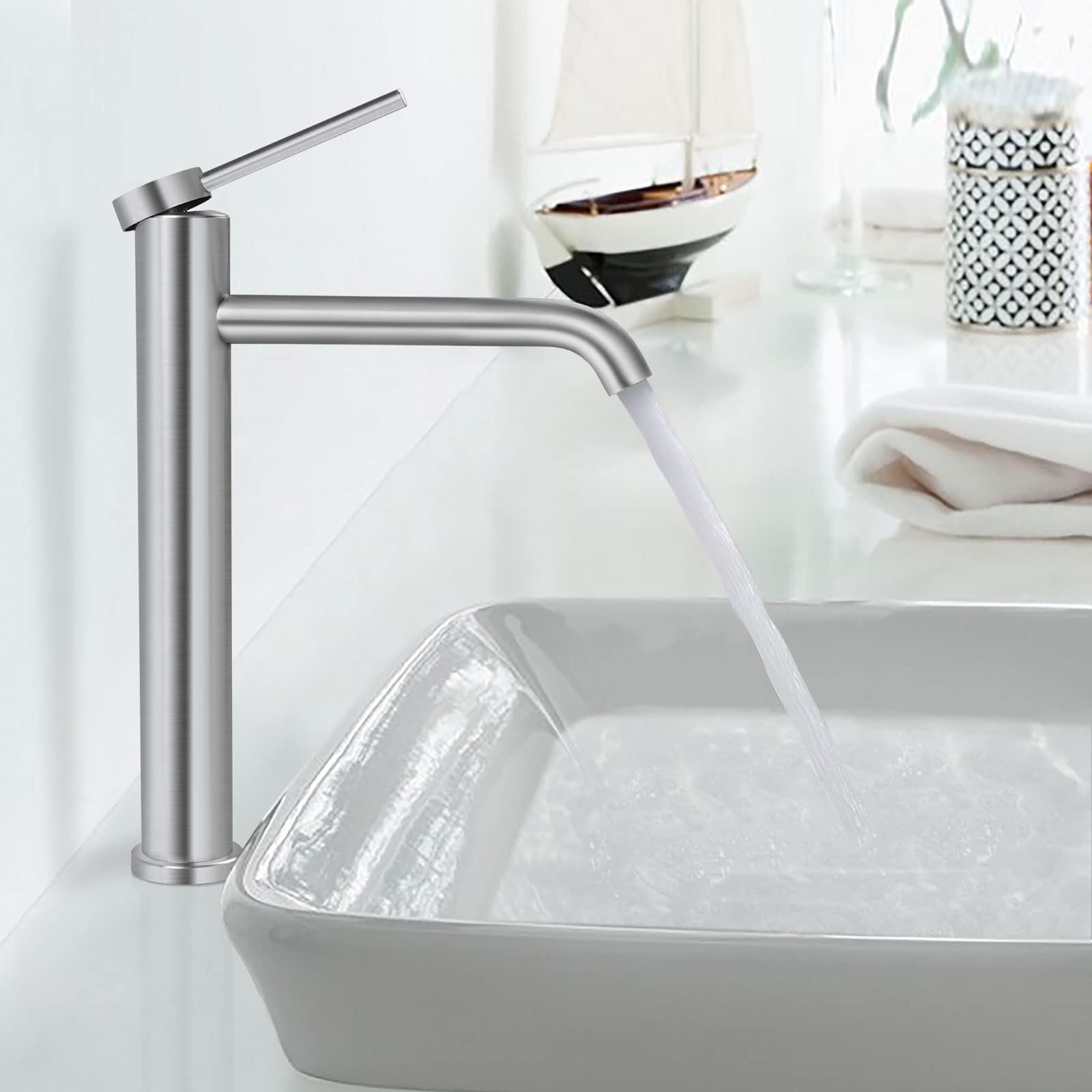 Phasat Rubinetto Bagno Lavabo Alto Monocomando