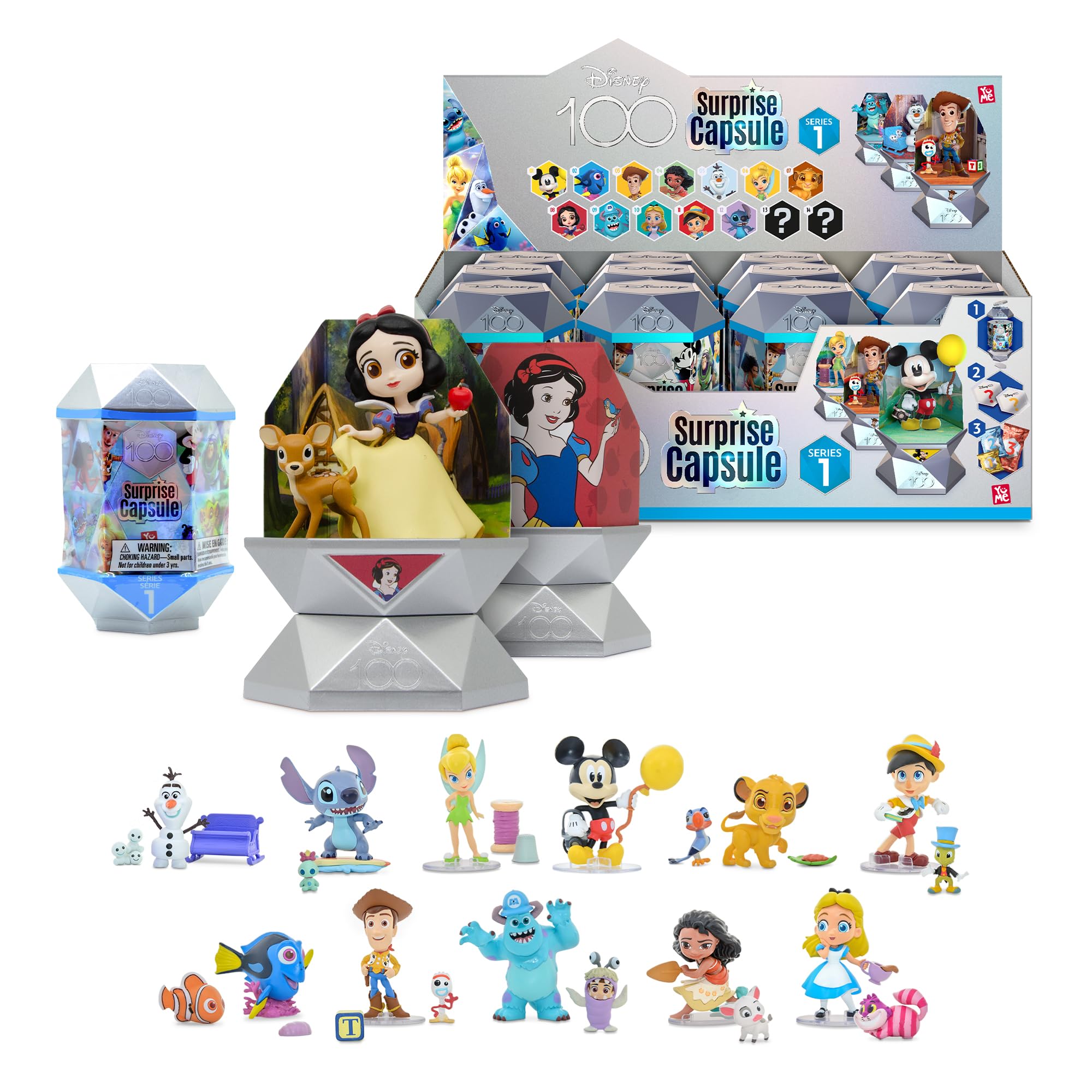 YuMe Official Disney 100 Surprise Mystery Capsules Series 1