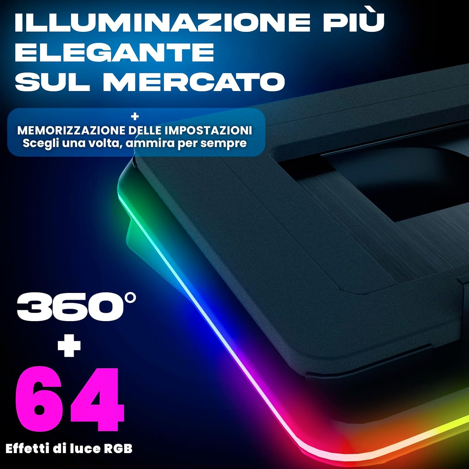 Klim Turbofrost Base Raffreddamento PC Portatile - Nero - immagine 5