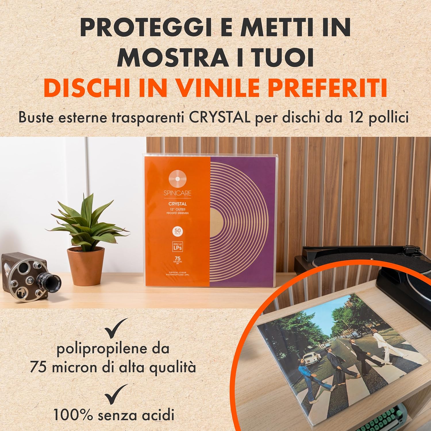 100x Buste Trasparenti per Vinile 33 Giri Standard - immagine 2
