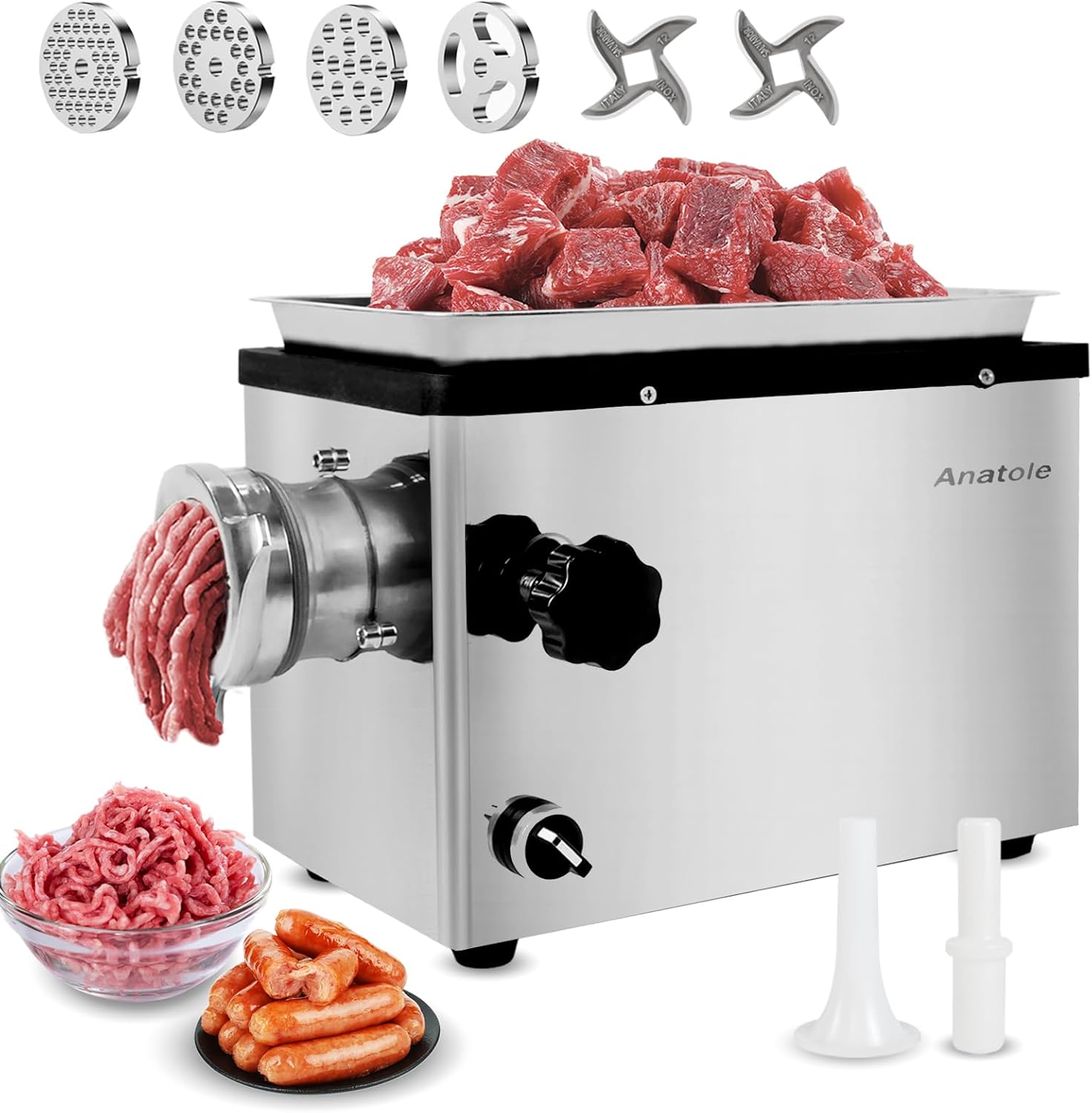 Anatole Tritacarne Elettrico 950W Acciaio Inox