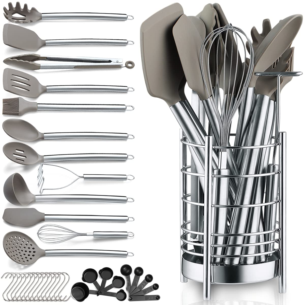 Berglander Set Utensili Cucina 38 Pezzi in Silicone