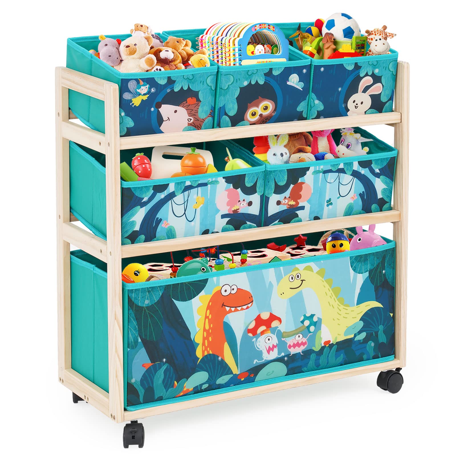 Homcent Organizer Giocattoli per Bambini 6 Contenitori