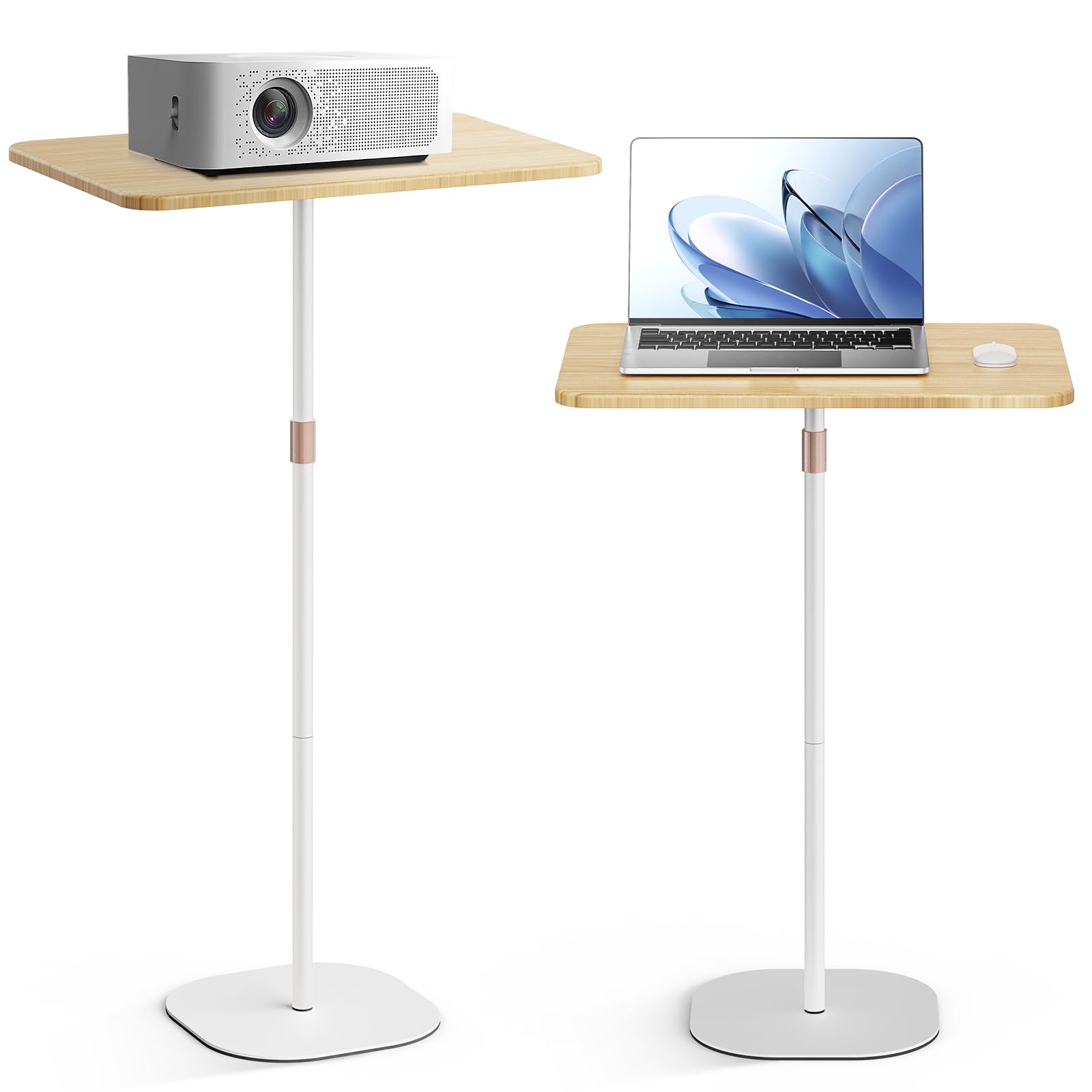 Polesto Supporto PC Portatile Regolabile 46-120 cm, Bianco