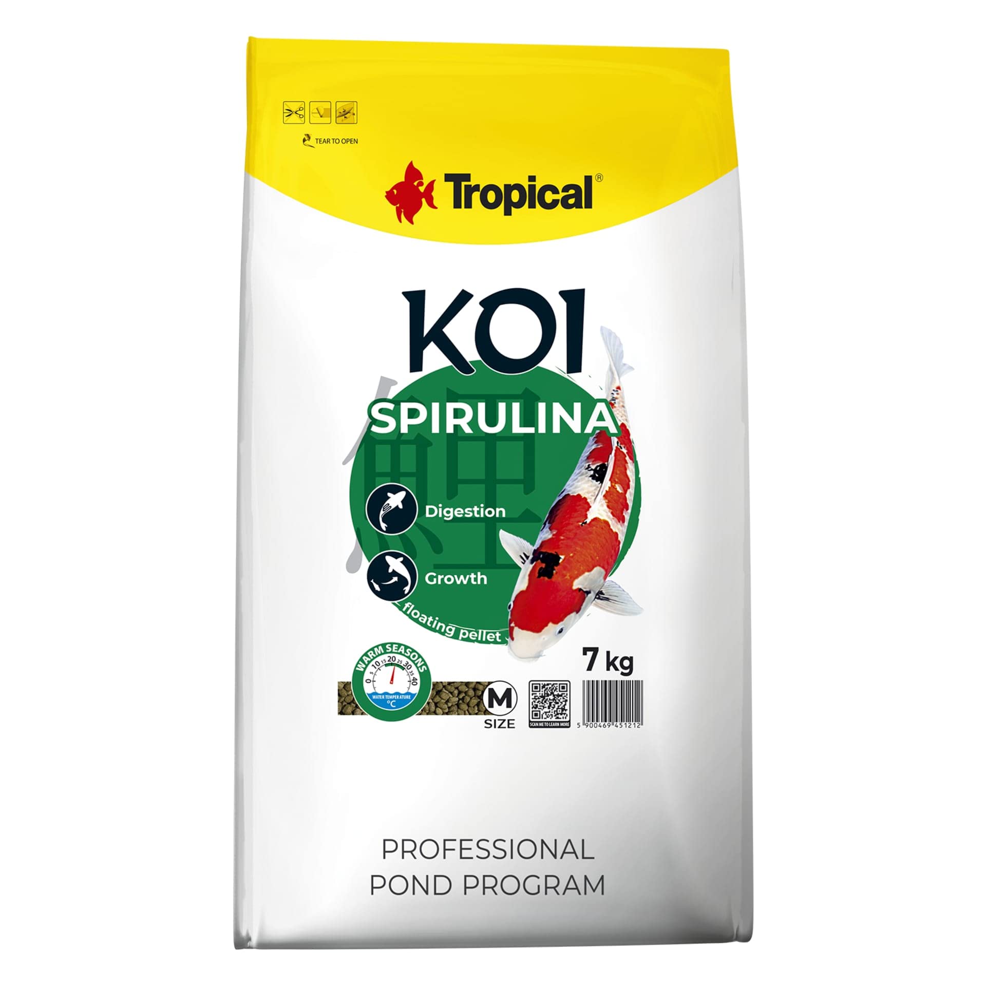 Tropical Koi SPIRULINA Pellet Size M 7kg