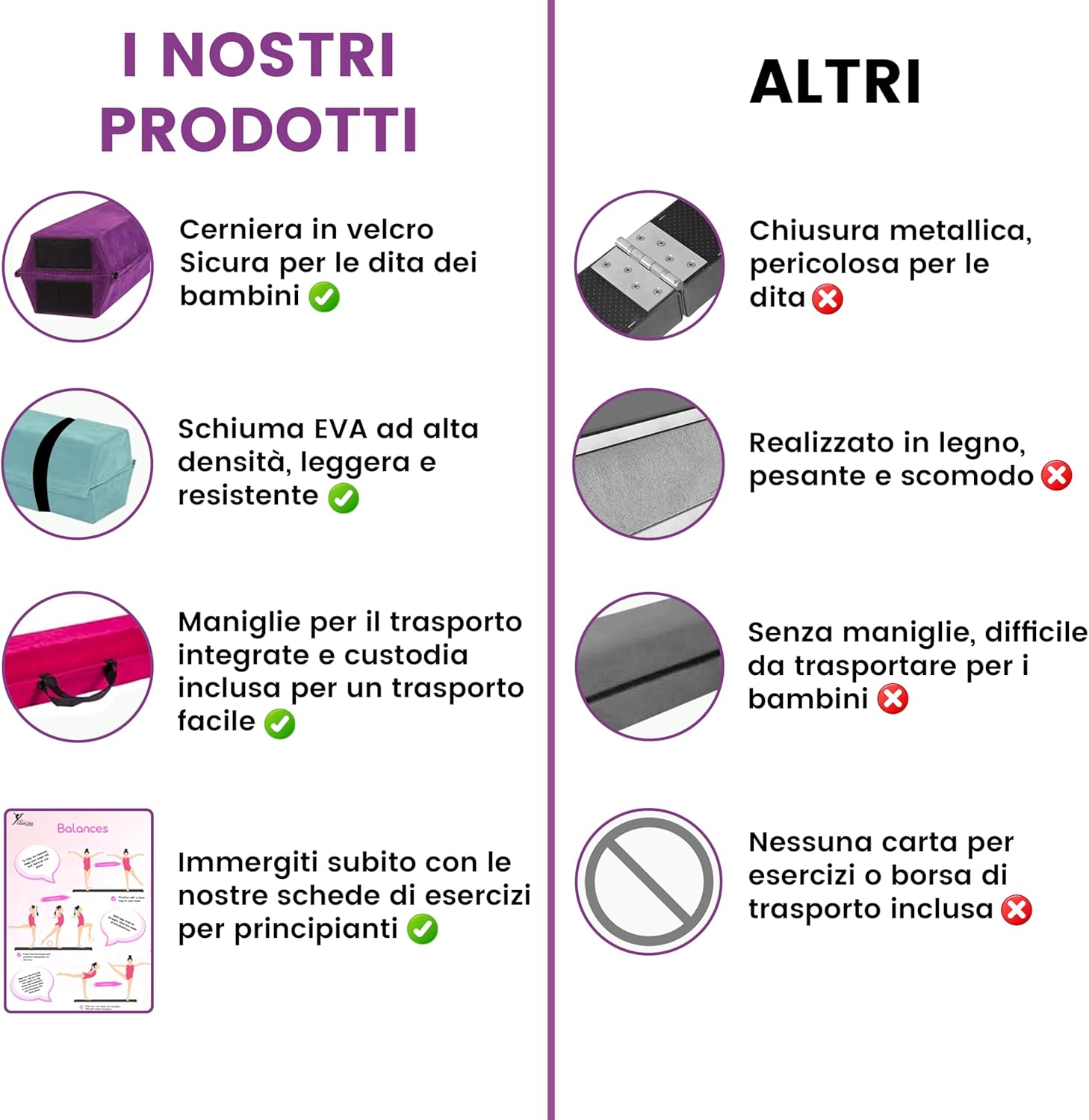 Trave Ginnastica Artistica per Casa 210-300cm - immagine 2
