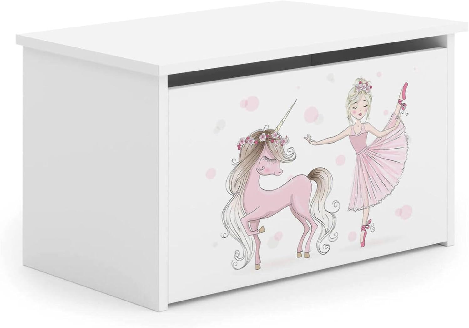 Dmora Baule Bialystok - Contenitore Multiuso, Bianco - immagine 2