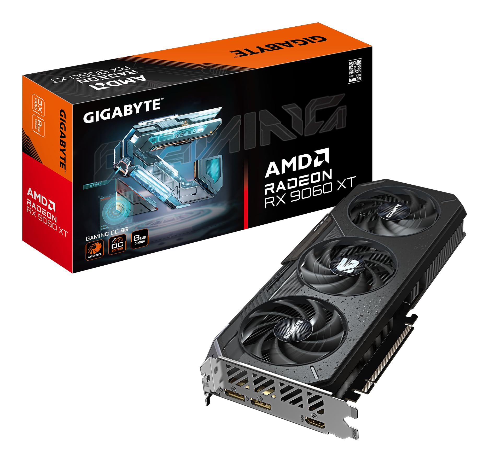 Gigabyte Radeon RX 9060 XT GAMING OC 8G Scheda Grafica