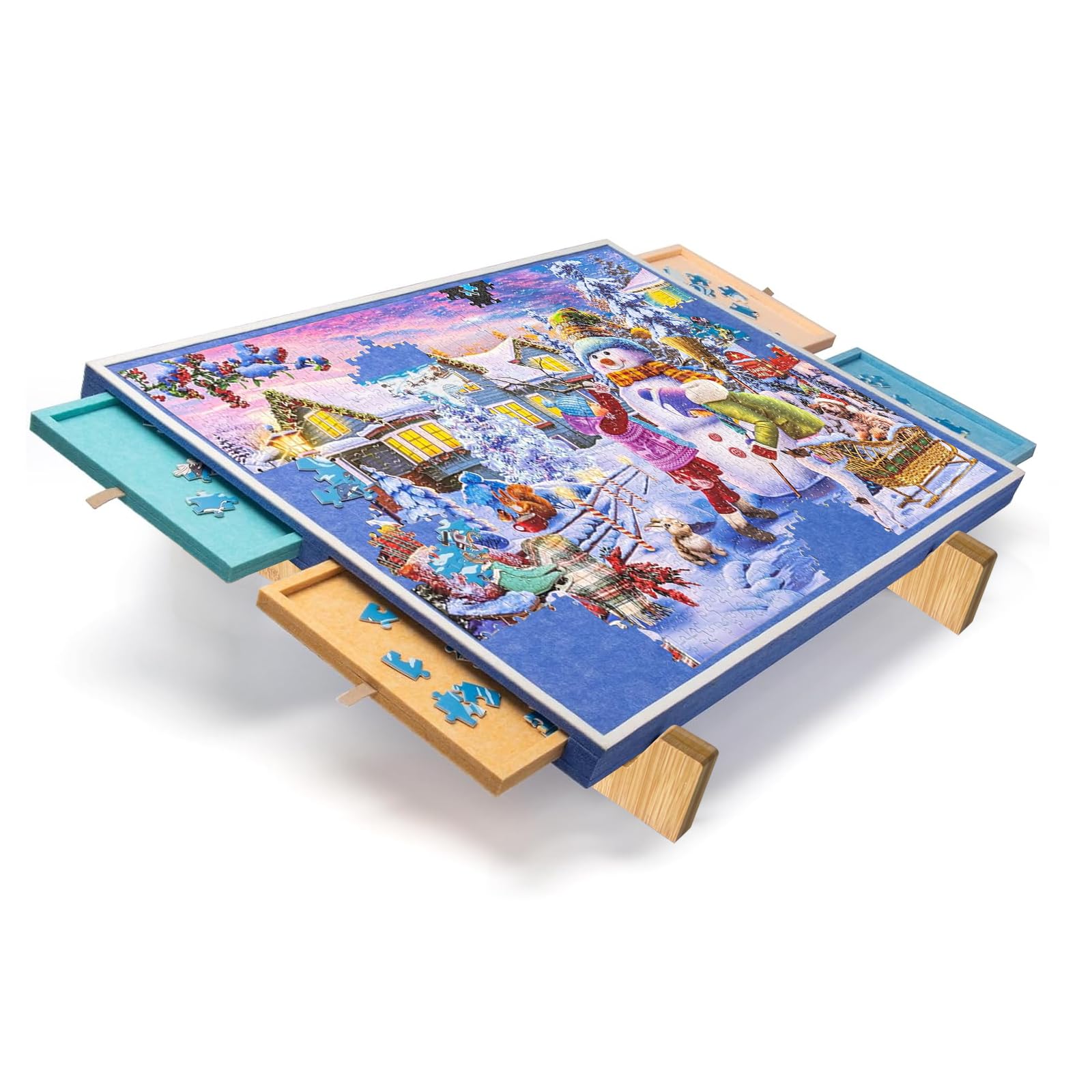 Porta Puzzle 1000 Pezzi con 4 Vassoi di Ordinamento