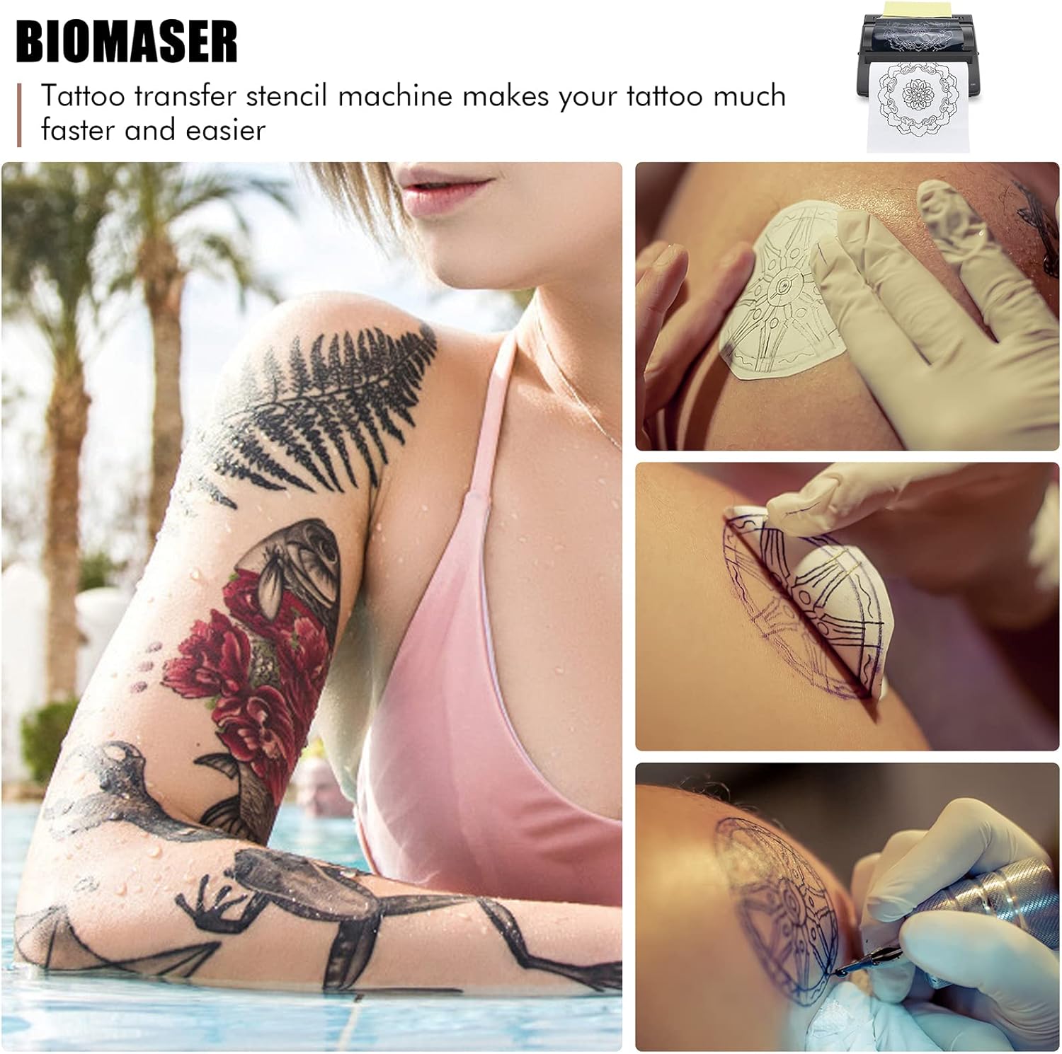 Biomaser® Stampante Termica per Tatuaggi Monocromatica - immagine 5