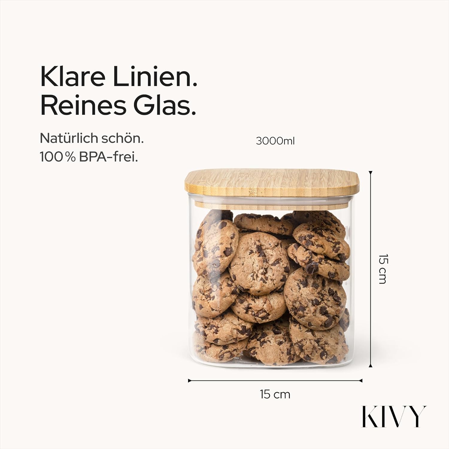 Kivy Grande Barattolo Ermetico 3 L - immagine 3