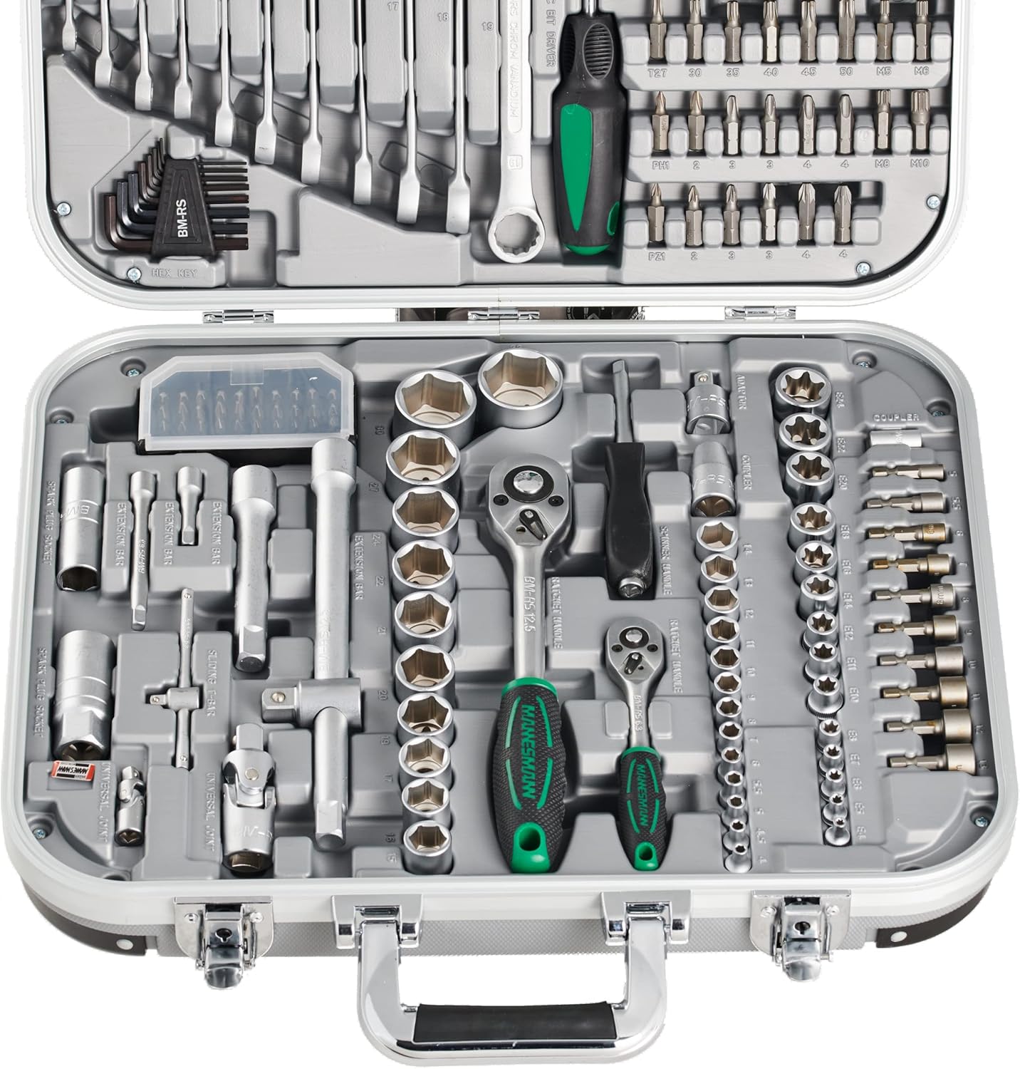 Mannesmann - M98450 – Set chiavi a tubo 232 pz. 1/4" + 1/2" - immagine 4