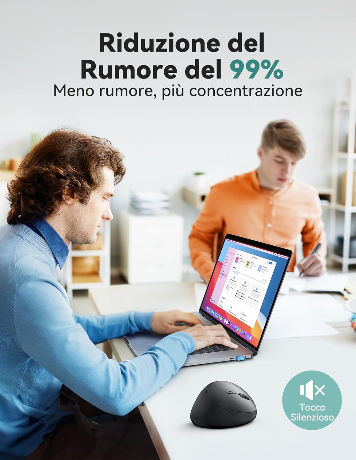 Tecknet Mouse Verticale Wireless Ergonomico 4800 DPI - immagine 4