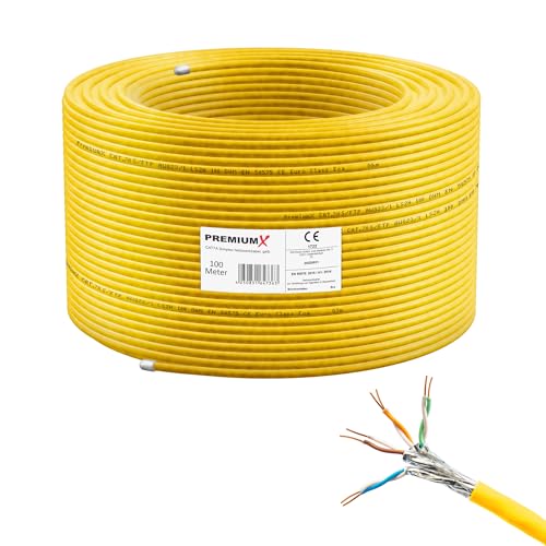 Premium X CAT 7A Cavo di Rete 100m Rame Puro
