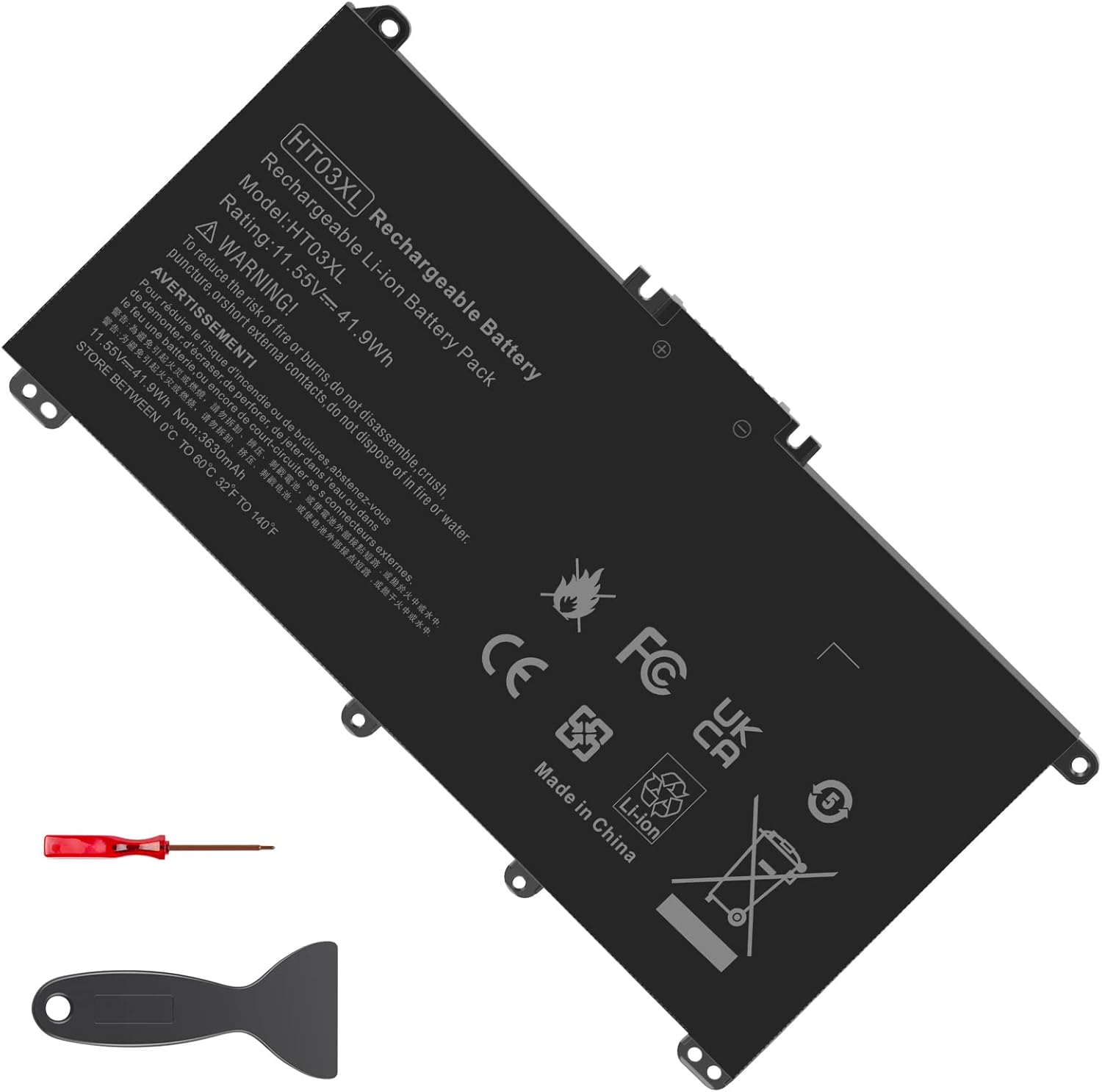 Asuncell HT03XL Batteria per PC Portatile 11.55V/41.9Wh - immagine 1