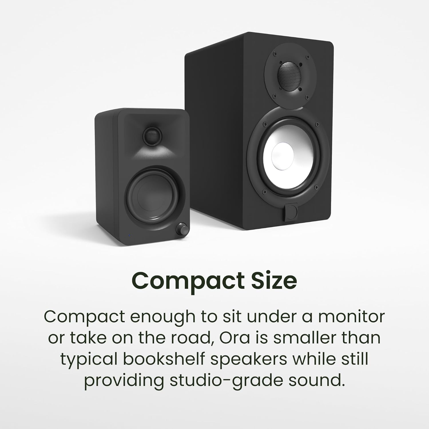 Kanto ORA 100W Powered Bi-amp Reference Desktop Computer Speakers w/Bluetooth 5.0 & USB-C | 100 Hz Crossover | Reference Quality Sound | Pair | Cream - immagine 6