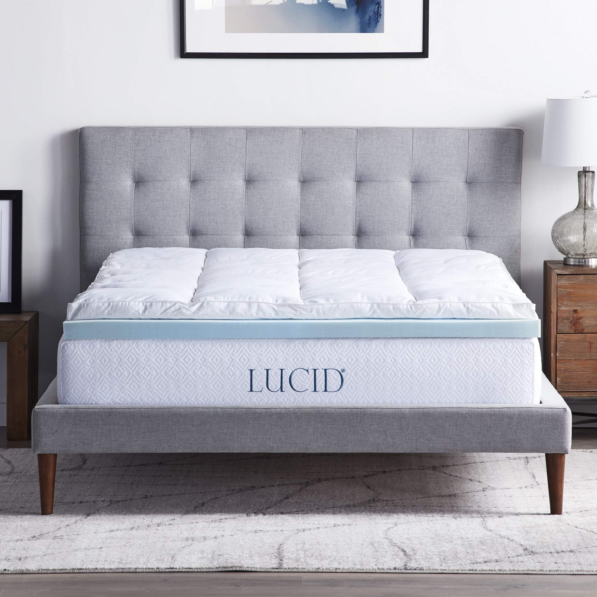 Lucid - Topper Materasso 10.2cm Down e Memory Foam