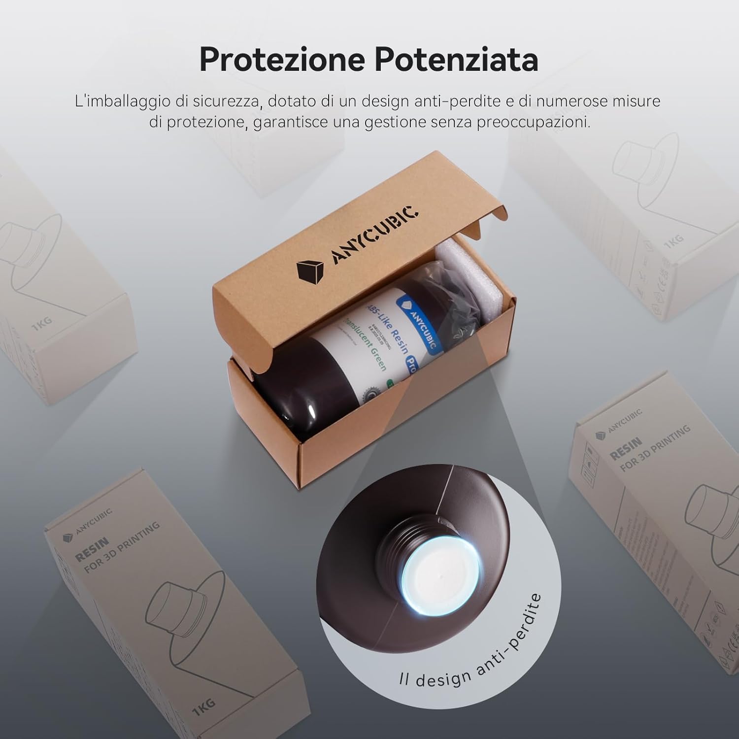 Anycubic Resina ABS-Like Pro 2 per Stampante 3D, Grigio 4000g - immagine 9