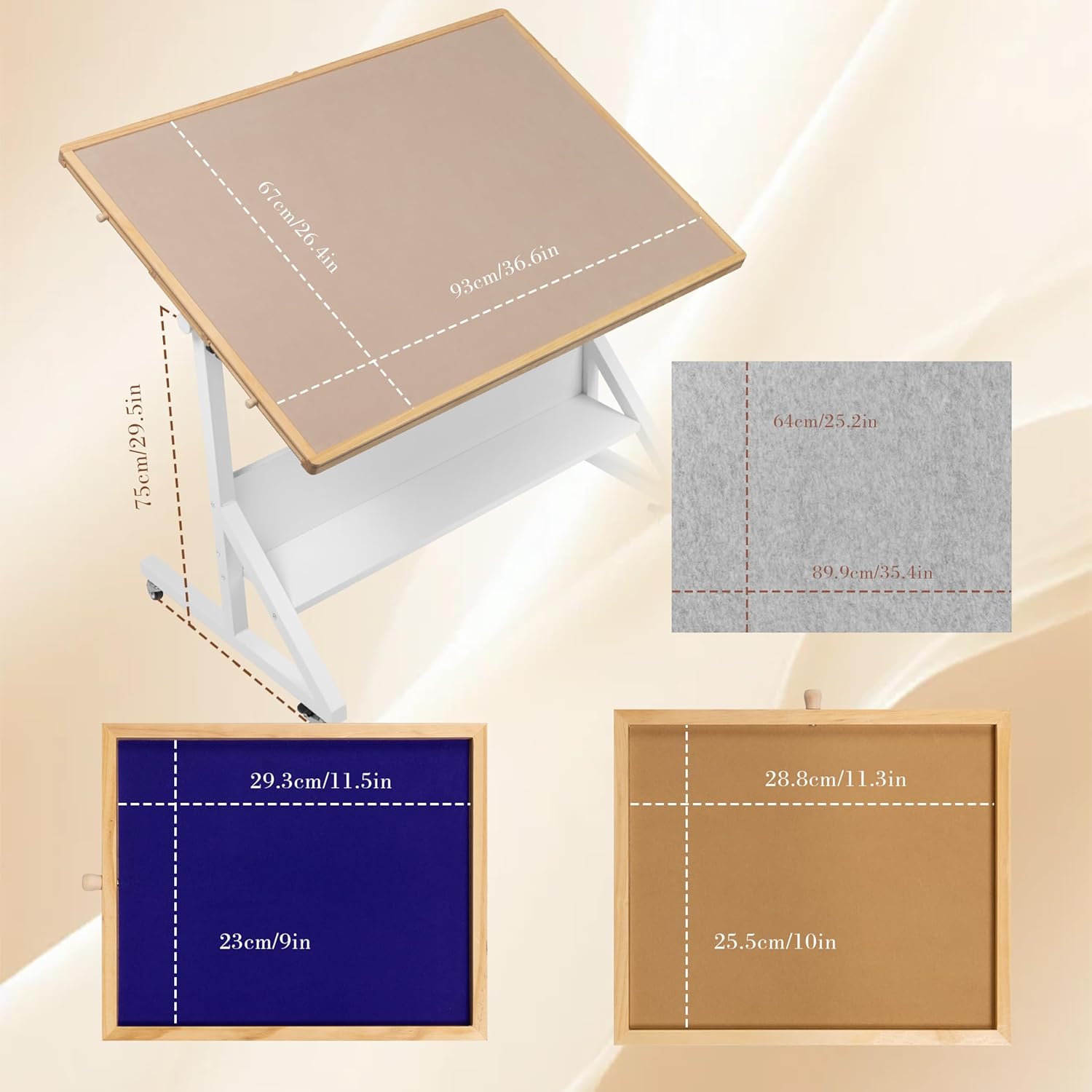 Tektalk Tavolo Puzzle con Regolazione Angolo e Altezza - immagine 7