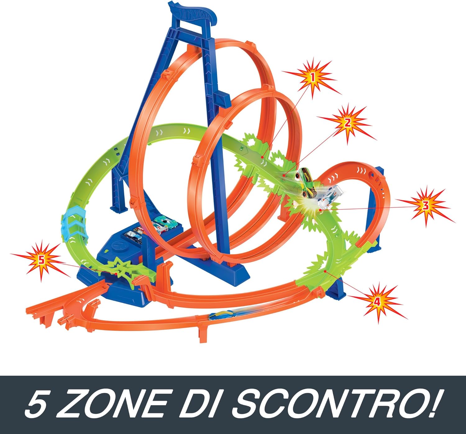 Hot Wheels - Mega Loop Scontri Epici Playset - immagine 3