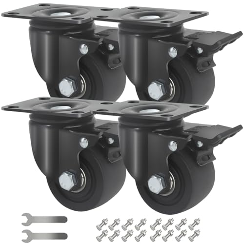 Iqwtu 4 Rotelle per Mobili Pesanti 75MM