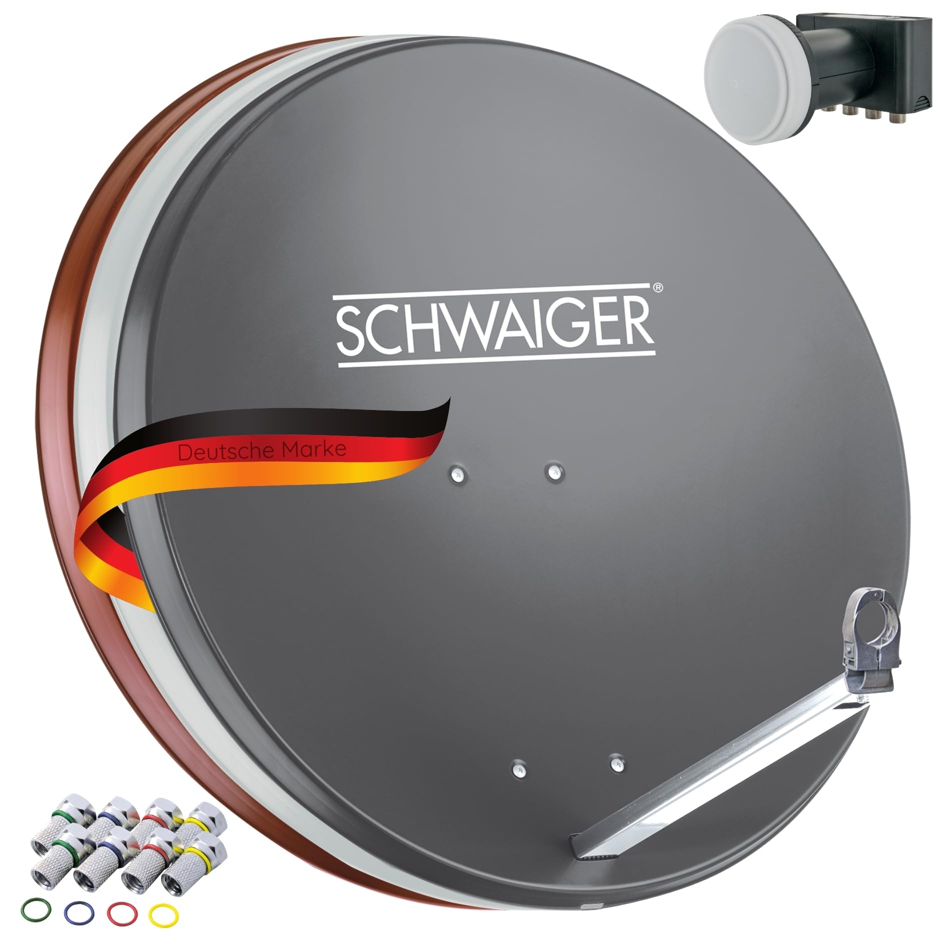 Schwaiger 548 Sistema Satellitare con Antenna Alluminio