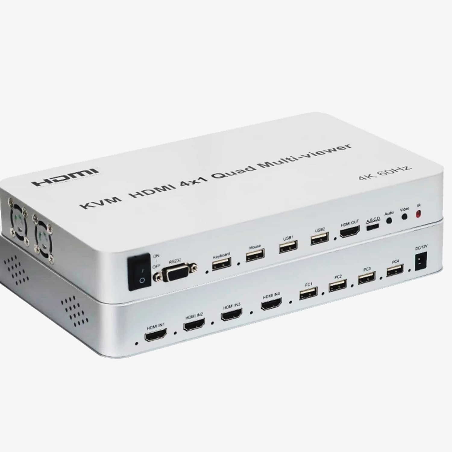 HDMI KVM Quad Splitter 4x1 4K 60Hz Multi-viewer - immagine 1