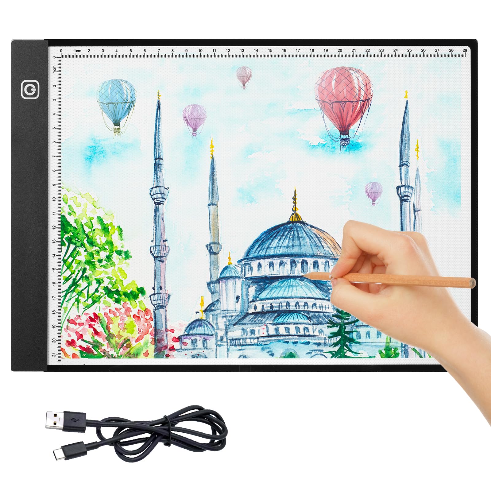 Auauy A4 Tavoletta Luminosa LED Ultrasottile Regolabile