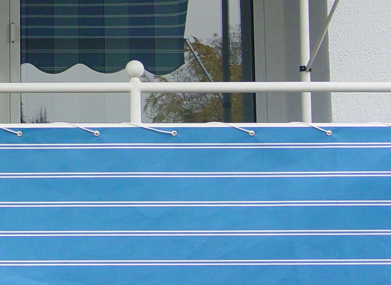 Angerer Paravista per Balcone Design No. 9400 Blu, 75 cm, Lunghezza: 8 Metro - immagine 2