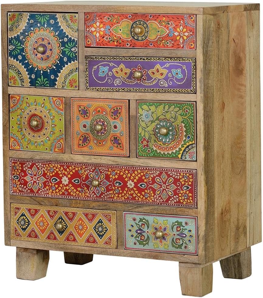 Telefonera 9 Cajones en Madera de Mango - immagine 1