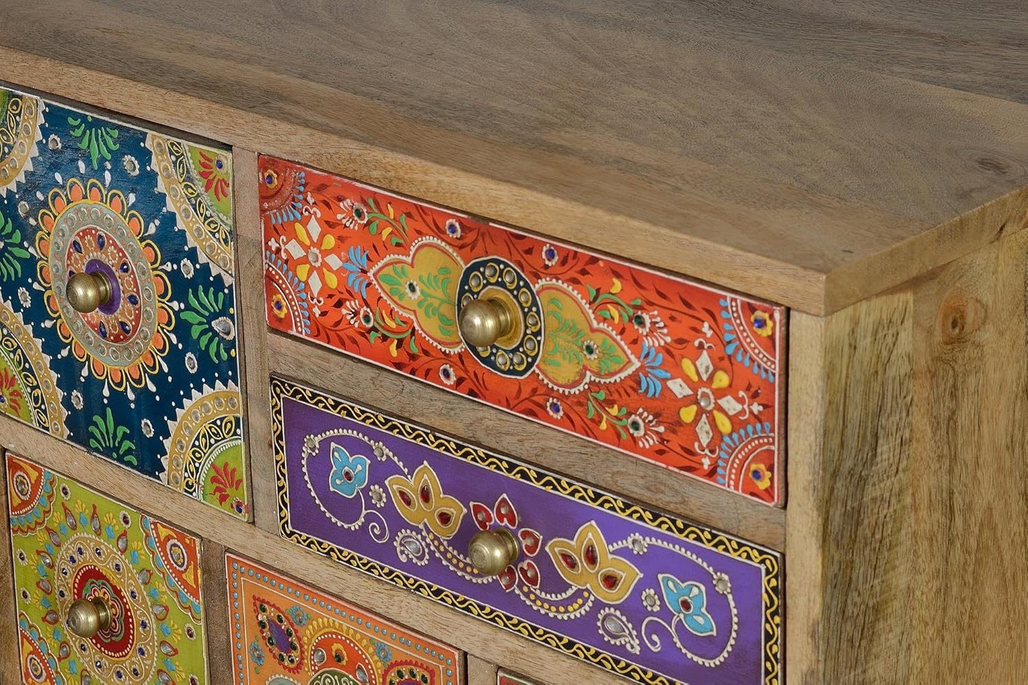 Telefonera 9 Cajones en Madera de Mango - immagine 5