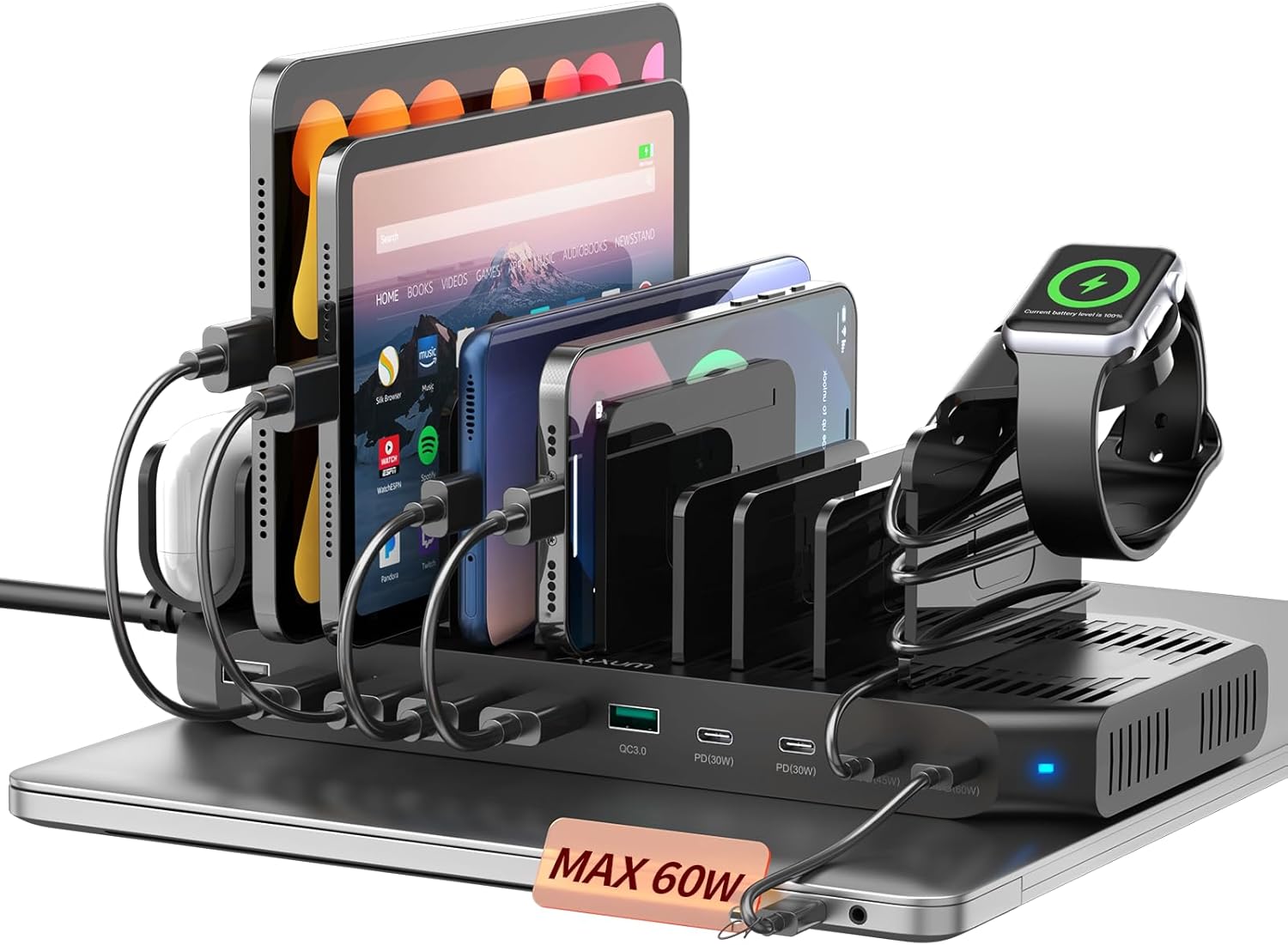 Alxum Stazione di Ricarica USB-C 140W a 10 Porte - immagine 1