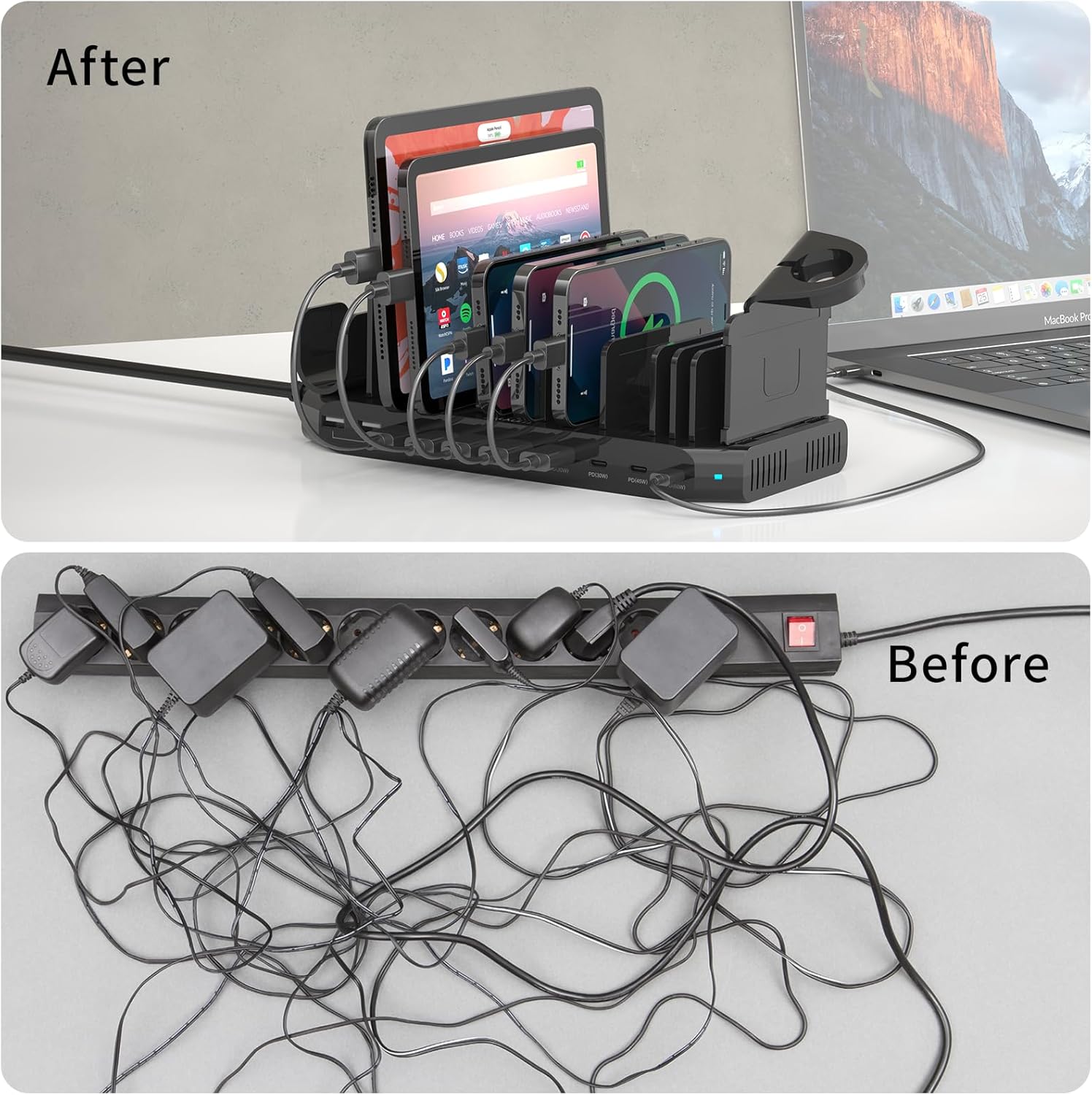 Alxum Stazione di Ricarica USB-C 140W a 10 Porte - immagine 7