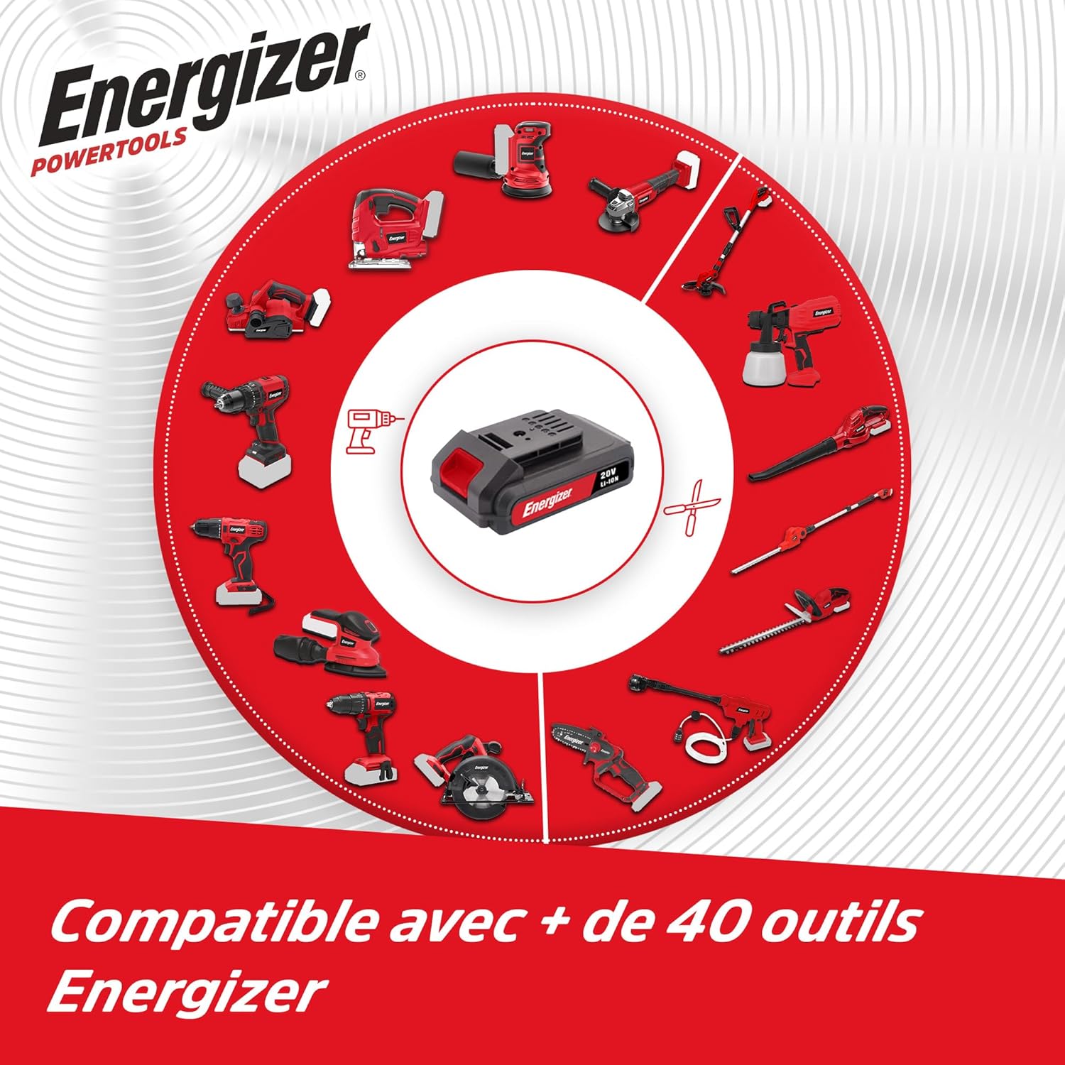 Energizer Sega Alternata Cordless 20V con 2 Batterie 2AH - immagine 7