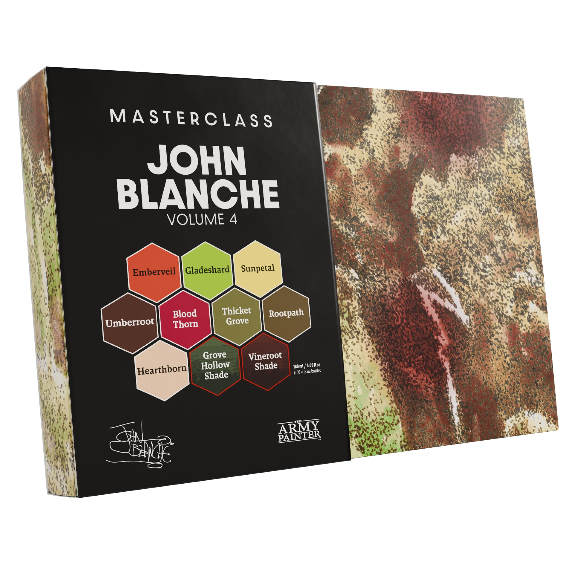 The Army Painter, Masterclass John Blanche Volume 4 Paint Set, 8 × 18 ml Warpaints Fanatic, 2 Wash e 1 stampa artistica – Set di colori per modelli e wargame in miniatura