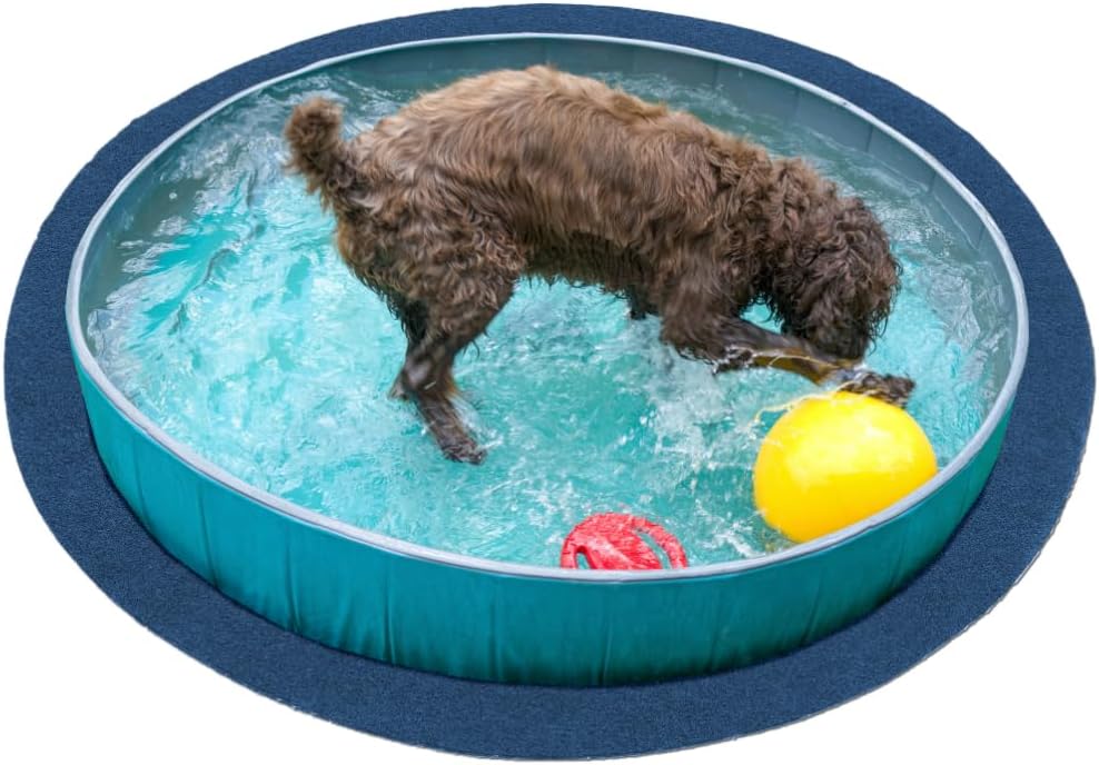 andiamo Campo di erba artificiale, polipropilene (PP), blu, 350 cm, rotondo - immagine 1