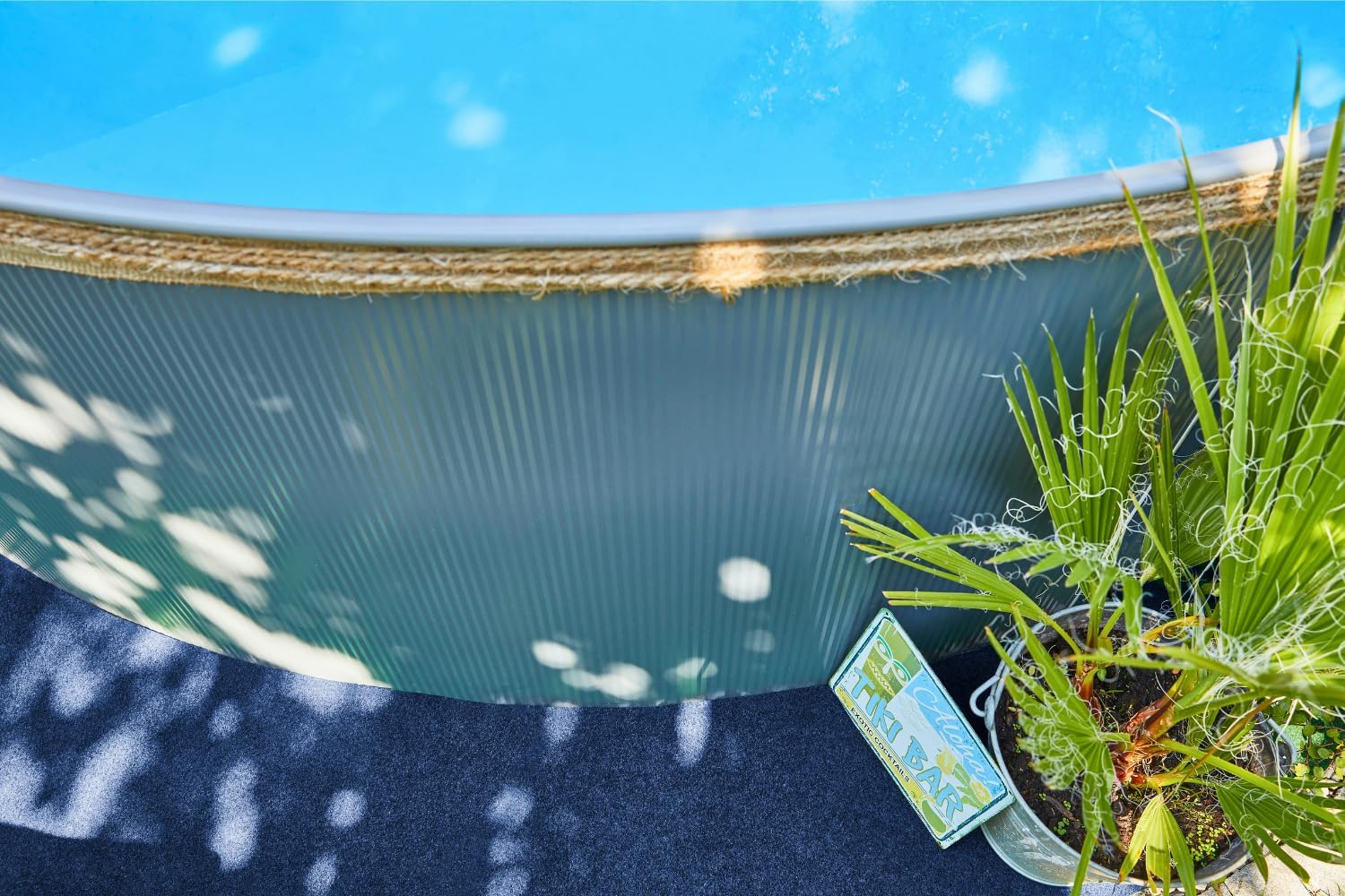 andiamo Campo di erba artificiale, polipropilene (PP), blu, 350 cm, rotondo - immagine 6