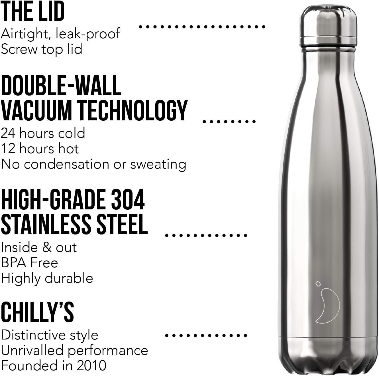 Chilly's Original Borraccia Acciaio Inox 1.8L - immagine 3