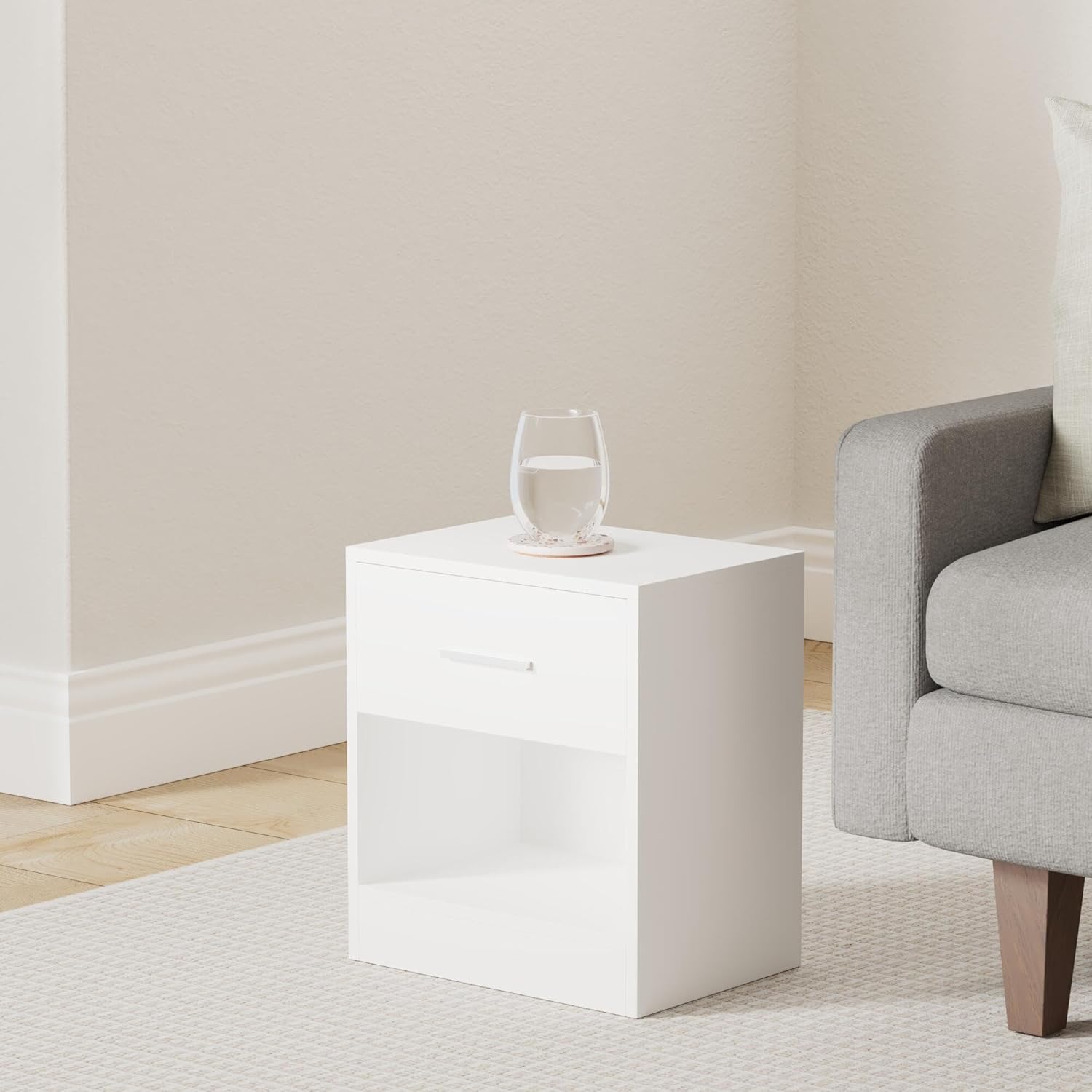 Vasagle Comodini Set di 2 con Cassetto e Scomparto Aperto - immagine 2